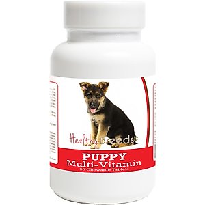 Healthy Breeds Puppy Multi-Vitamin Chewable Tablet Multivitamin for Puppies, German Shepherd, 60 count