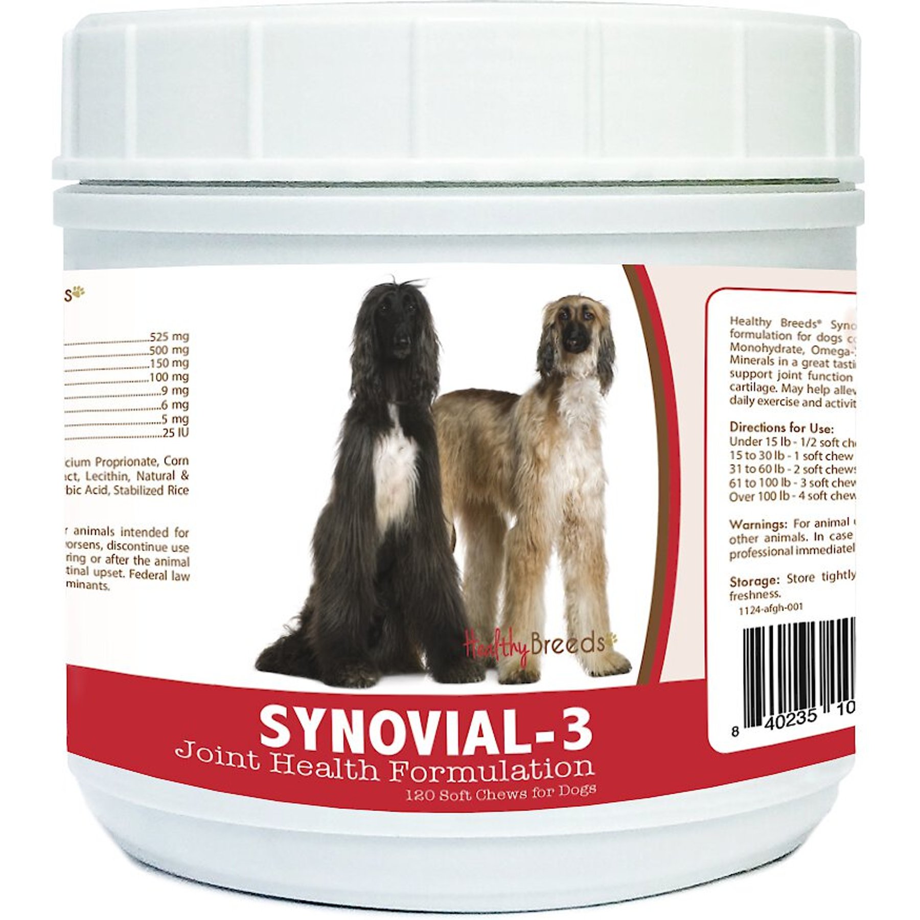 Healthy Breeds Synovial-3 Joint Health Formulation Soft Chews Dog Supplement, 120 count