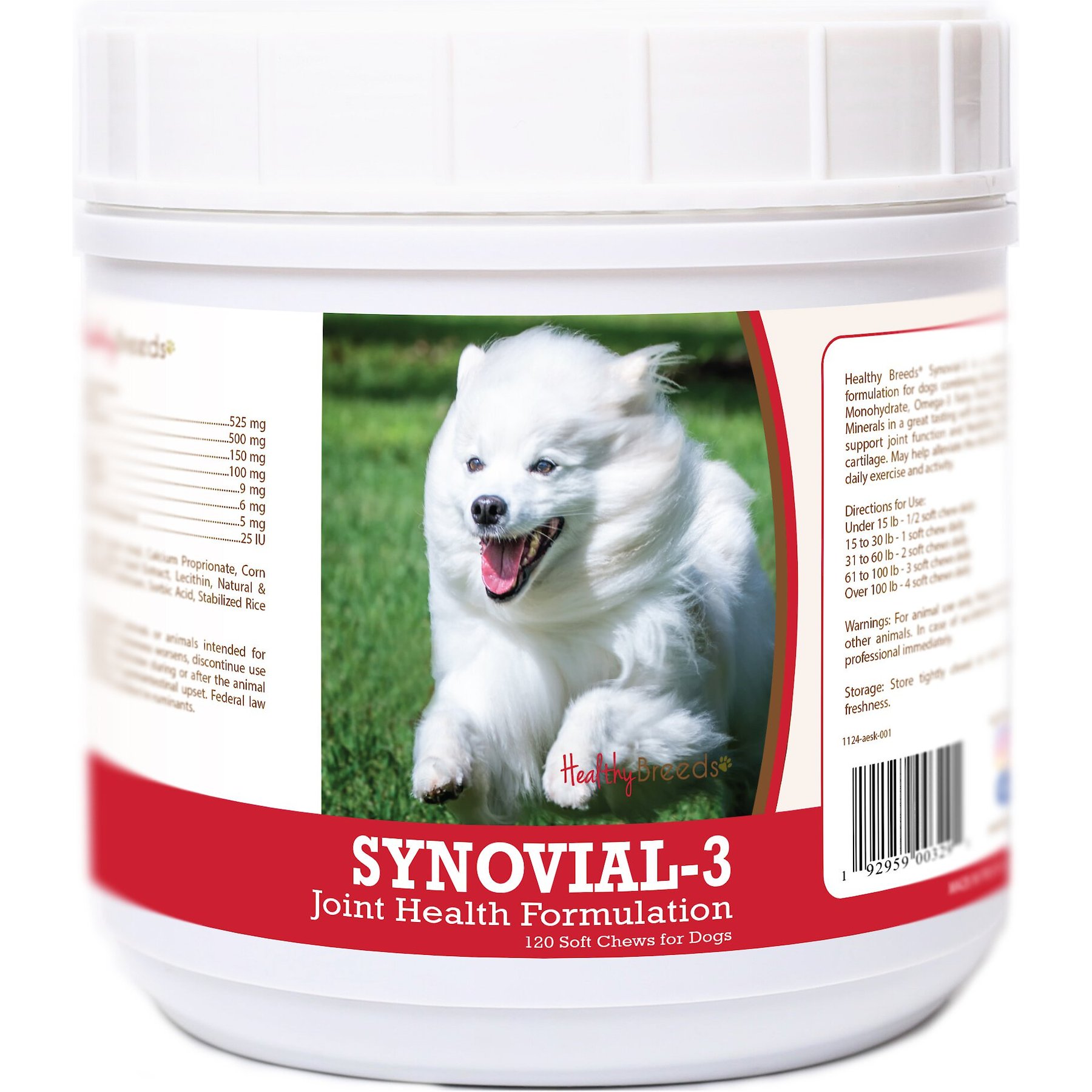 Healthy Breeds Synovial-3 Joint Health Formulation Soft Chews Dog Supplement, 120 count