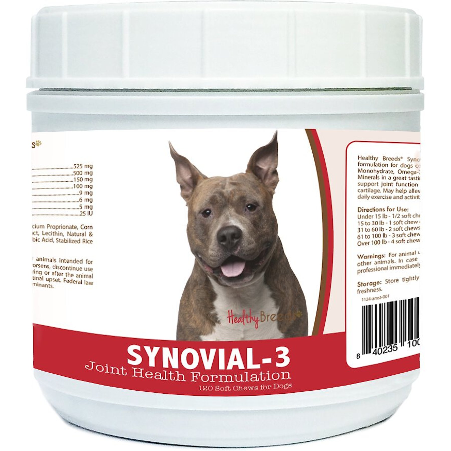 Healthy Breeds Synovial-3 Joint Health Formulation Soft Chews Dog Supplement, 120 count