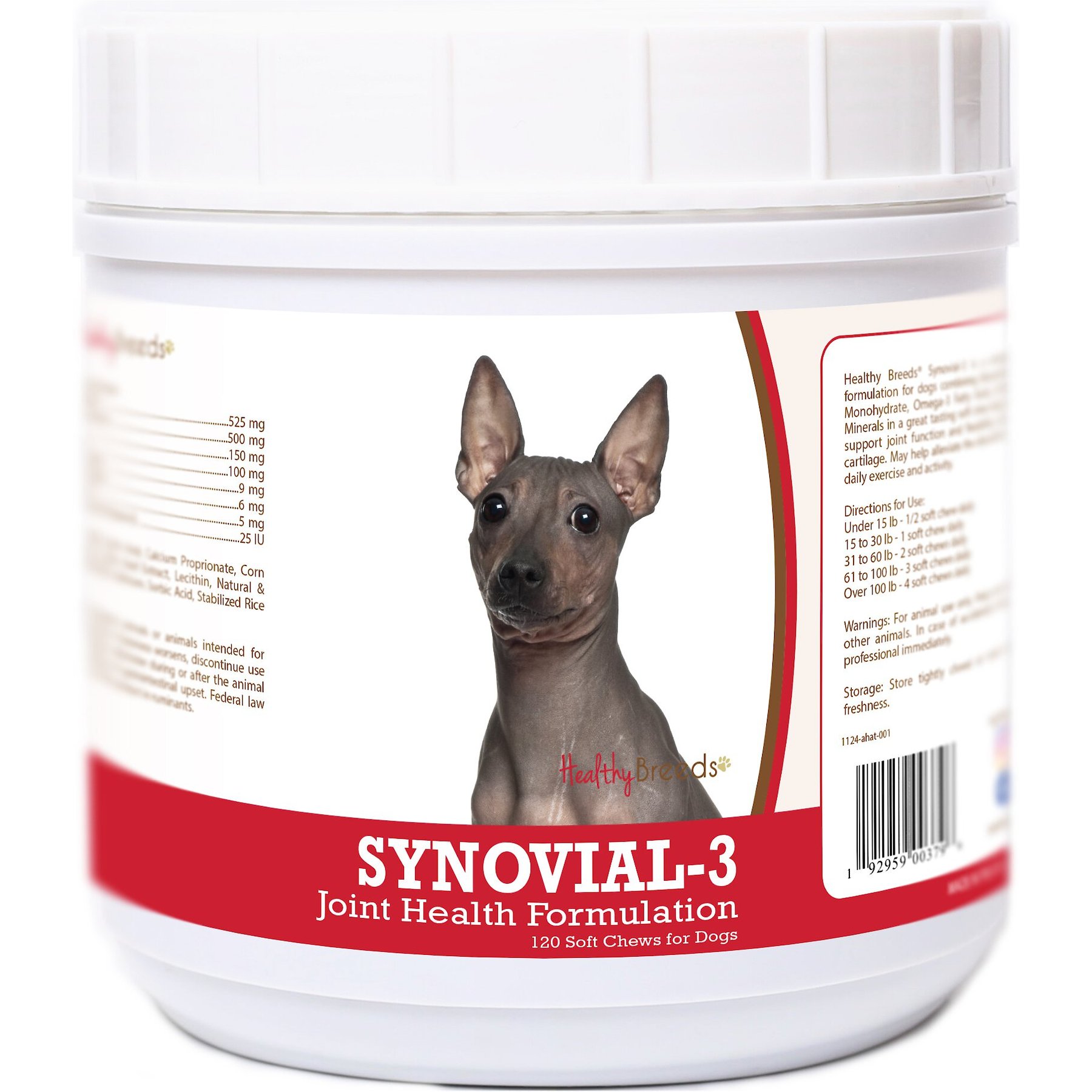 Healthy Breeds Synovial-3 Joint Health Formulation Soft Chews Dog Supplement, 120 count