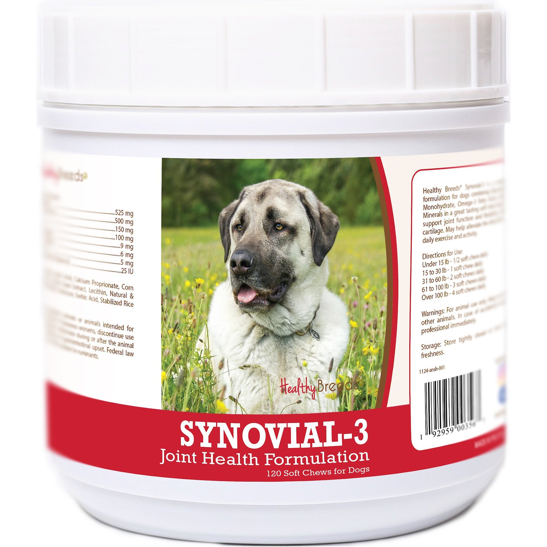 Healthy Breeds Synovial-3 Joint Health Formulation Soft Chews Dog Supplement, 120 count