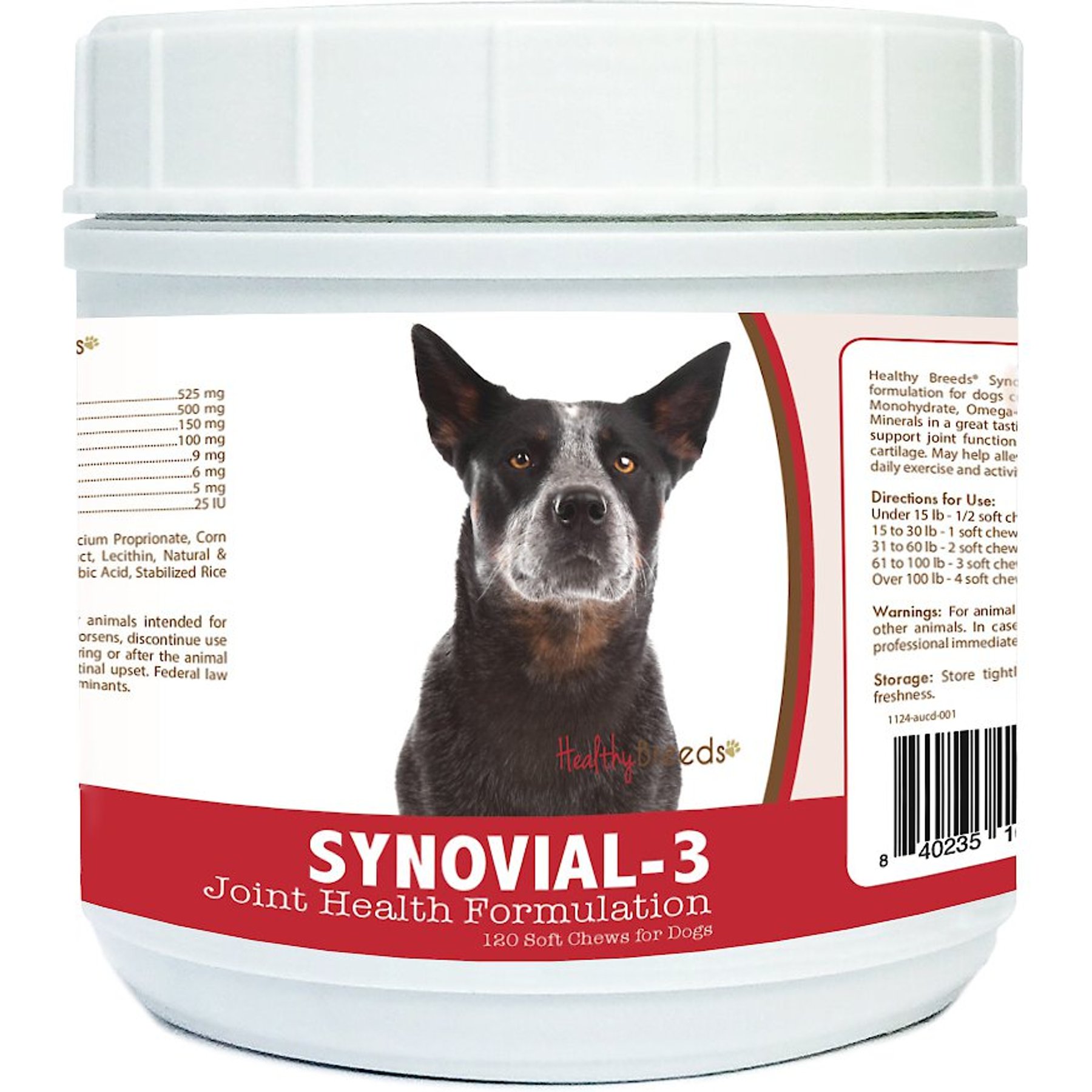 Healthy Breeds Synovial-3 Joint Health Formulation Soft Chews Dog Supplement, 120 count
