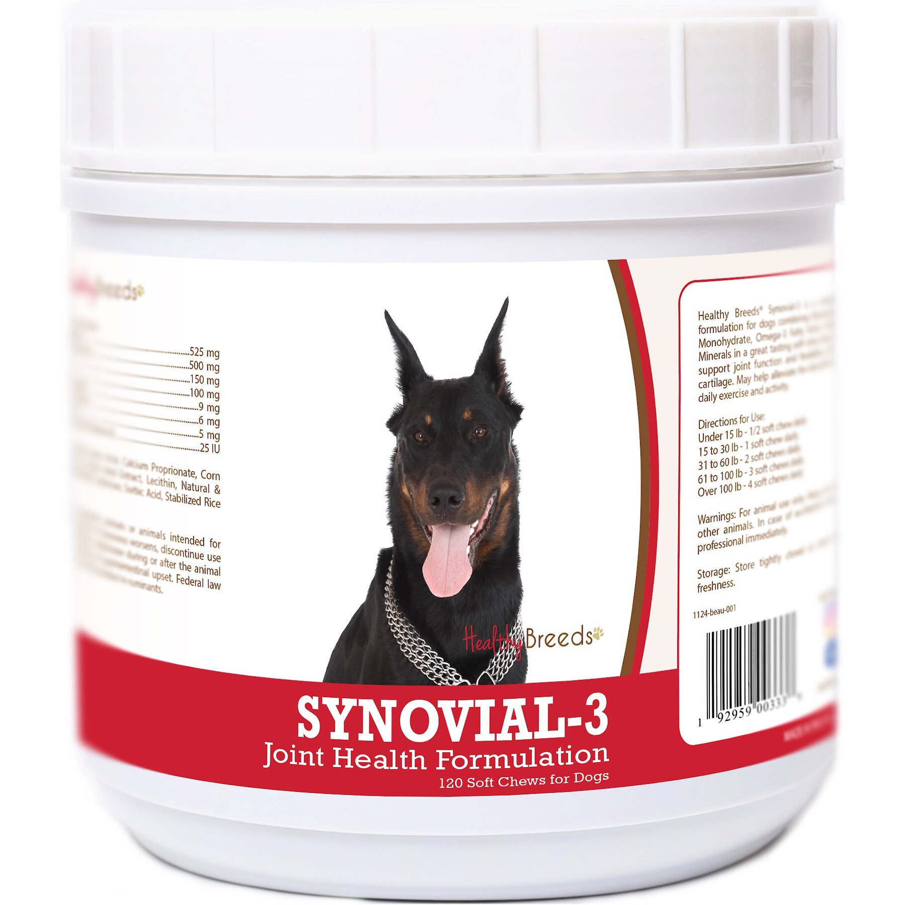 Healthy Breeds Synovial-3 Joint Health Formulation Soft Chews Dog Supplement, 120 count
