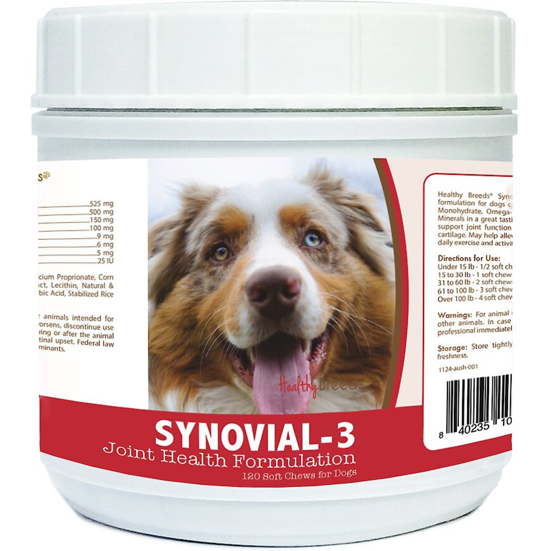 Healthy Breeds Synovial-3 Joint Health Formulation Soft Chews Dog Supplement, 120 count