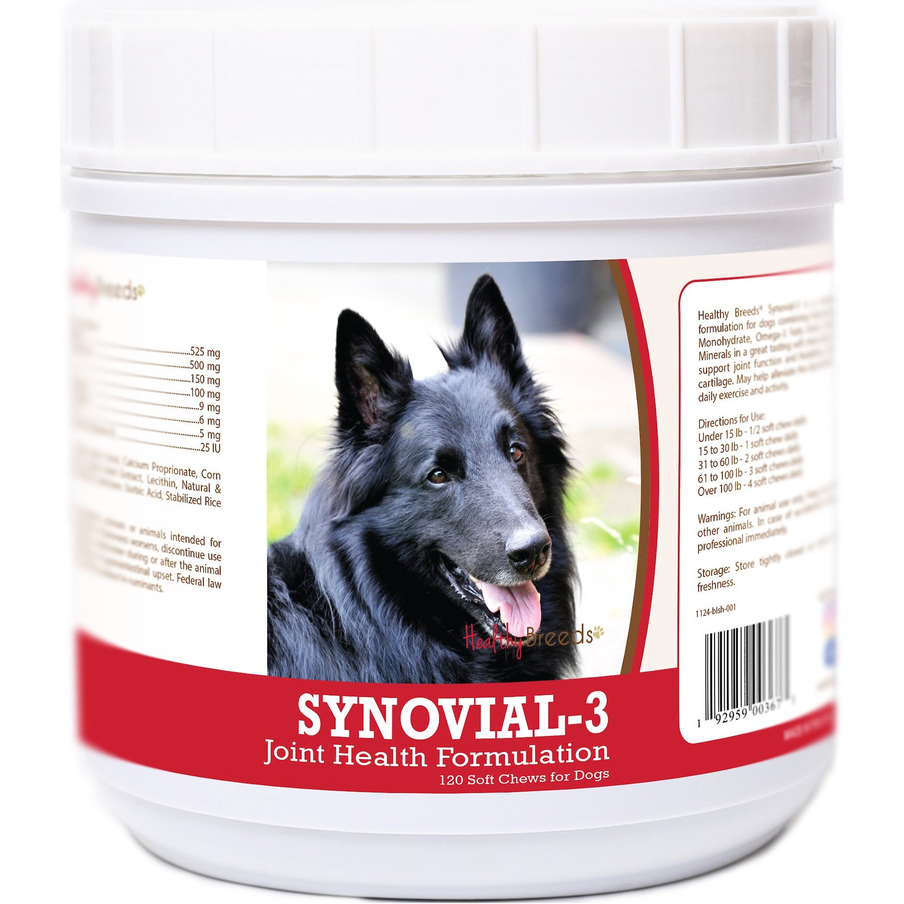 Healthy Breeds Synovial-3 Joint Health Formulation Soft Chews Dog Supplement, 120 count
