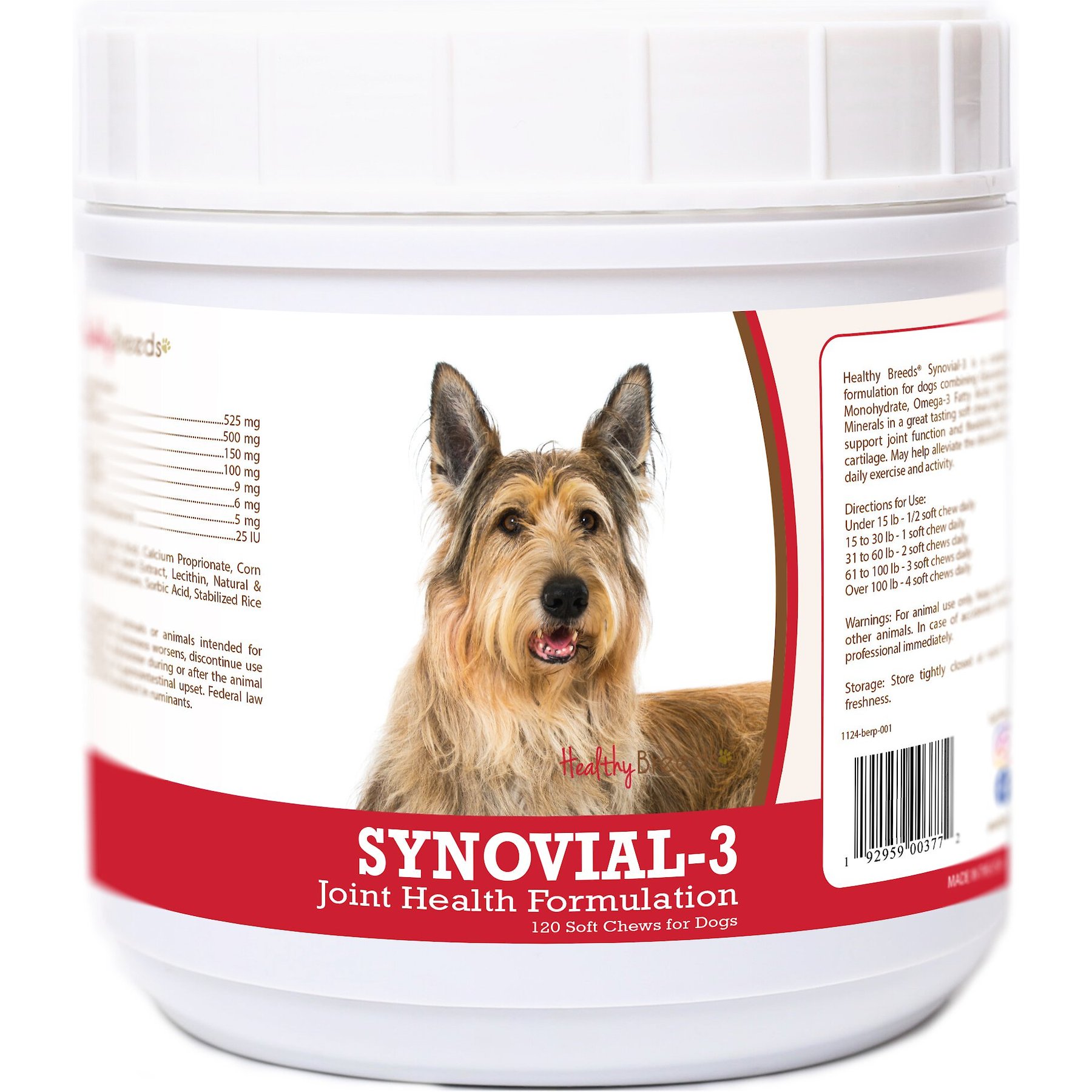 Healthy Breeds Synovial-3 Joint Health Formulation Soft Chews Dog Supplement, 120 count