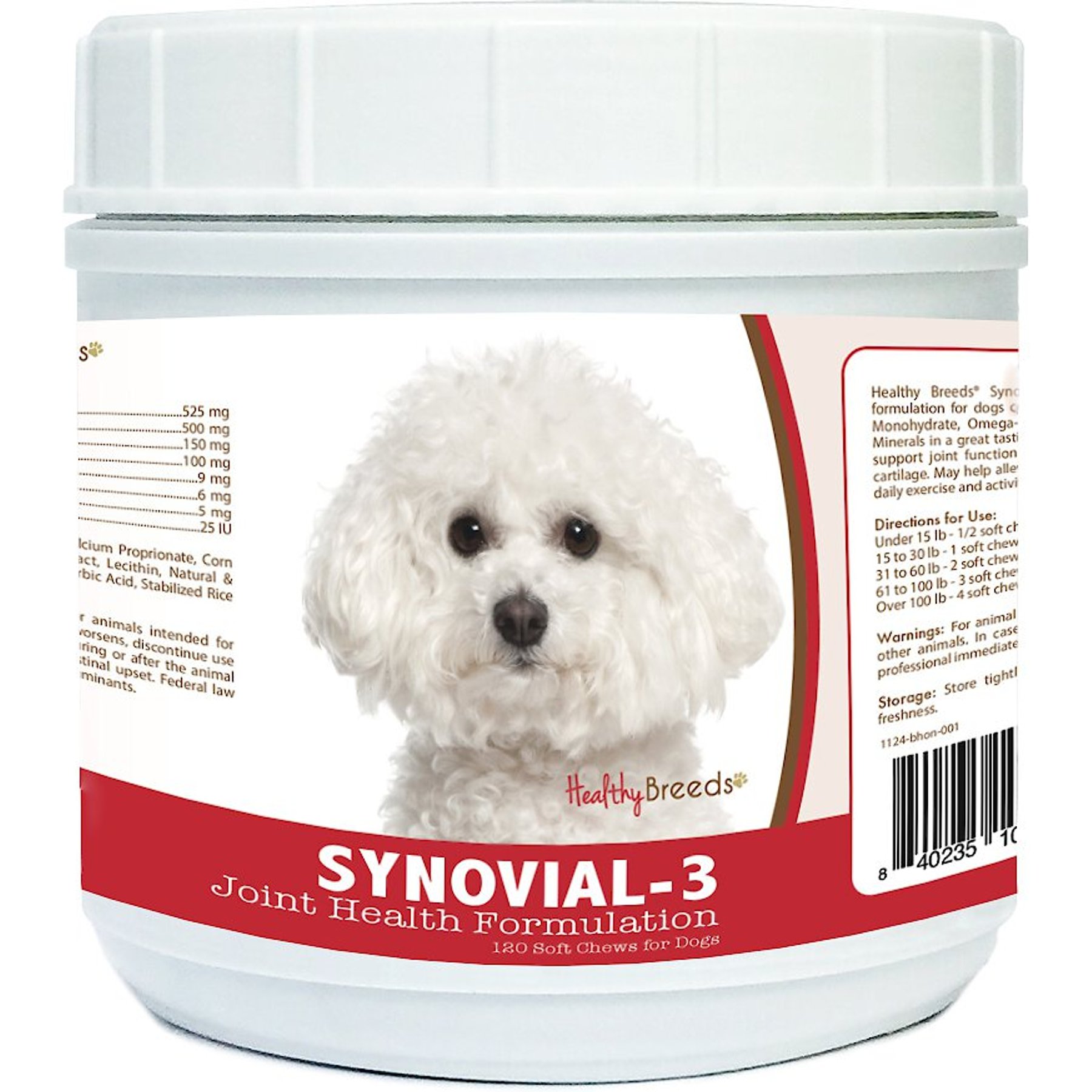 Healthy Breeds Synovial-3 Joint Health Formulation Soft Chews Dog Supplement, 120 count