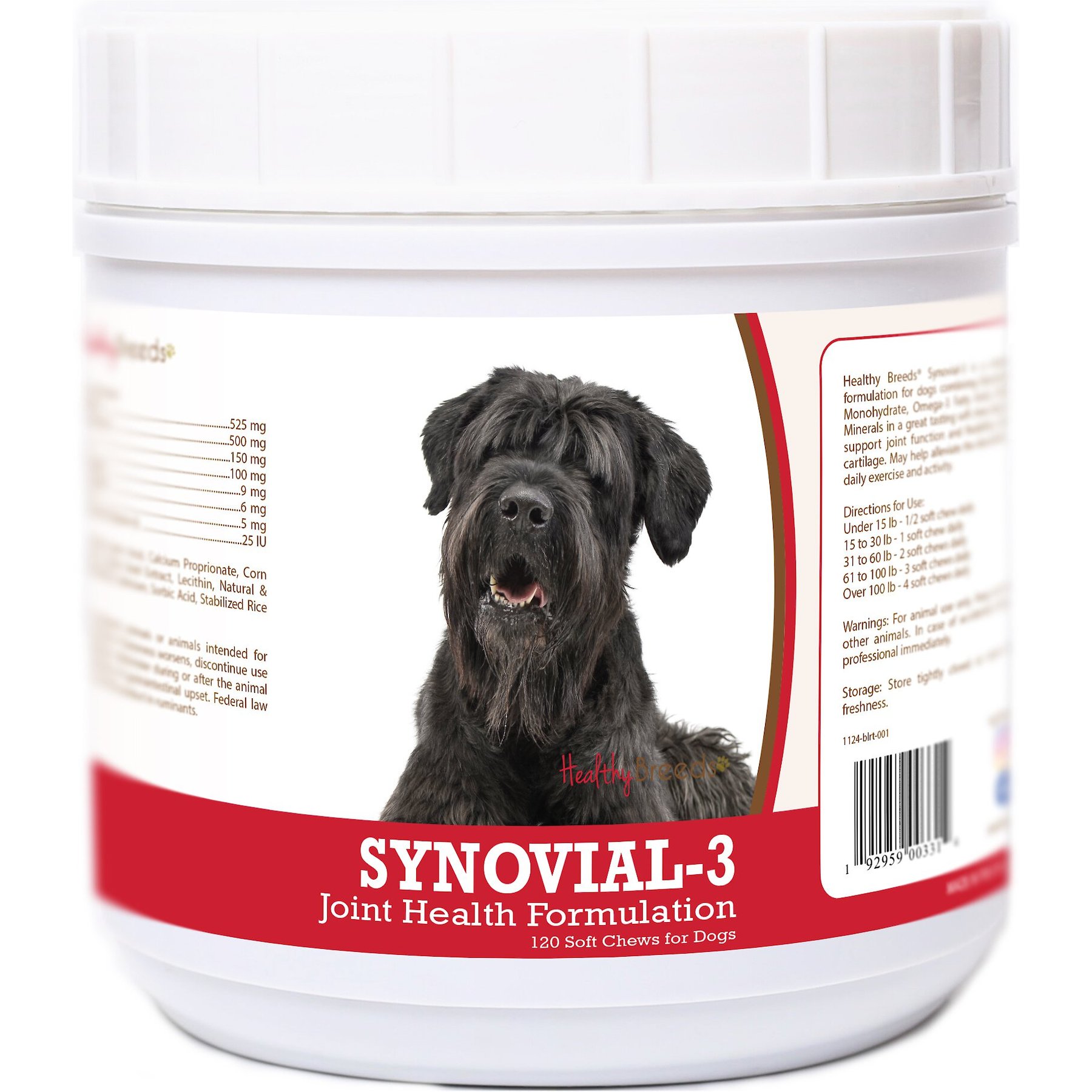 Healthy Breeds Synovial-3 Joint Health Formulation Soft Chews Dog Supplement, 120 count