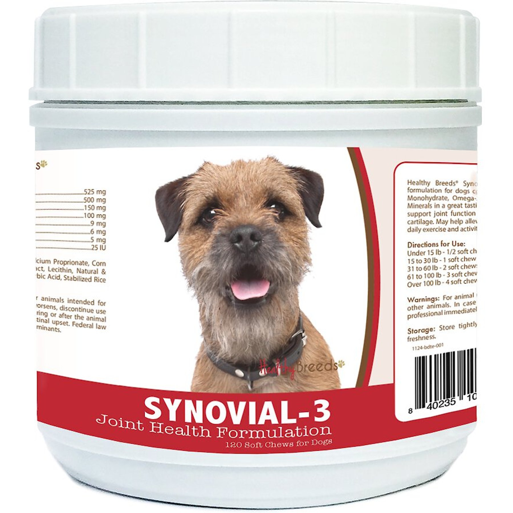 Healthy Breeds Synovial-3 Joint Health Formulation Soft Chews Dog Supplement, 120 count