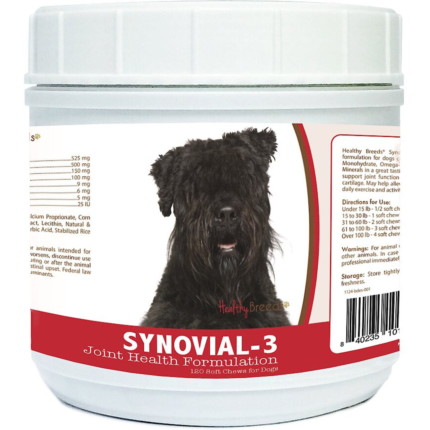 Healthy Breeds Synovial-3 Joint Health Formulation Soft Chews Dog Supplement, 120 count