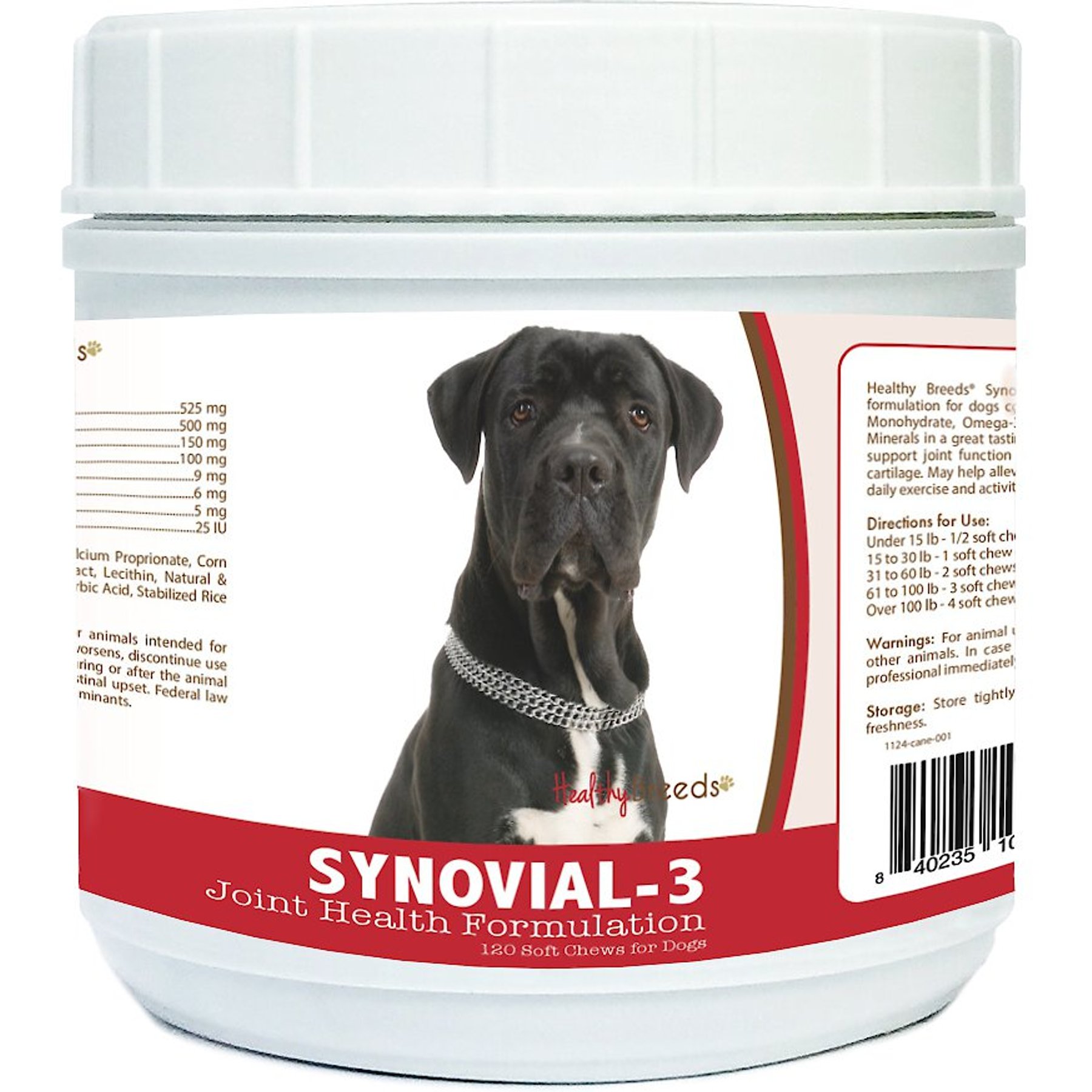 Healthy Breeds Synovial-3 Joint Health Formulation Soft Chews Dog Supplement, 120 count
