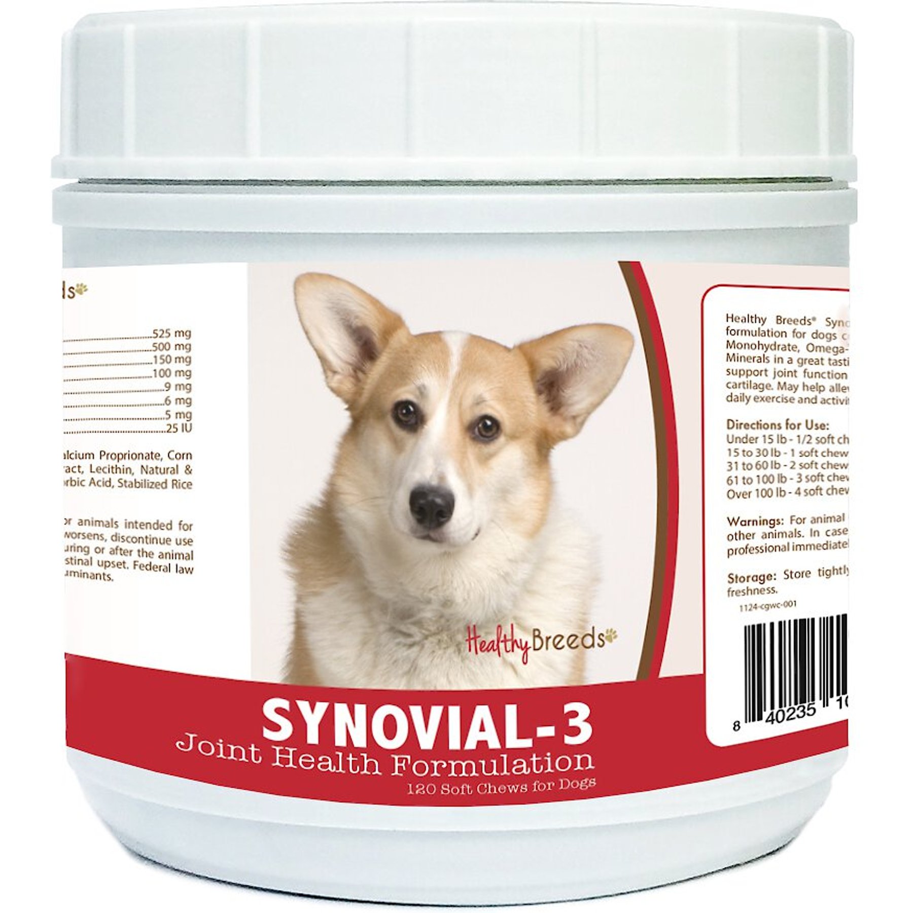 Healthy Breeds Synovial-3 Joint Health Formulation Soft Chews Dog Supplement, 120 count