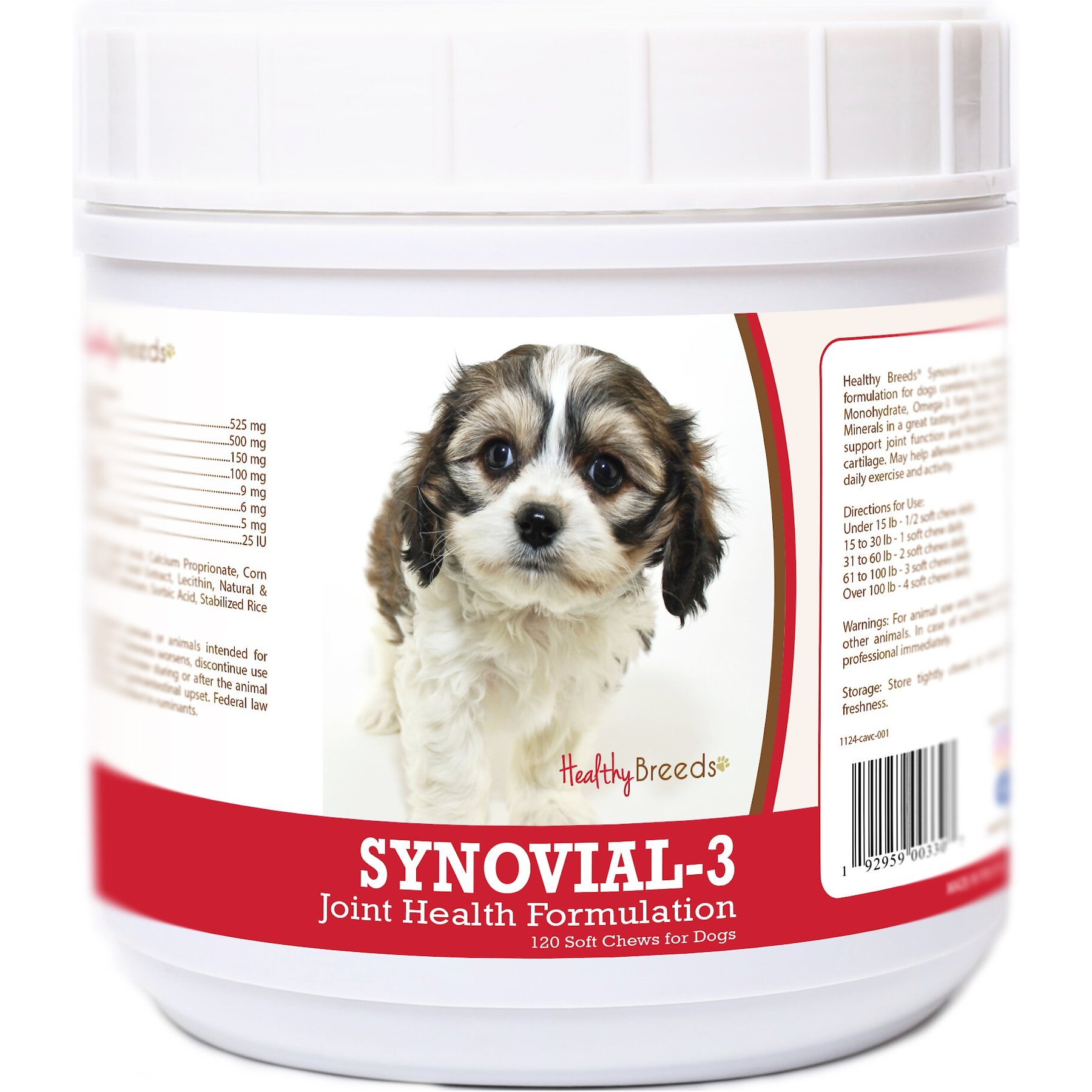 Healthy Breeds Synovial-3 Joint Health Formulation Soft Chews Dog Supplement, 120 count