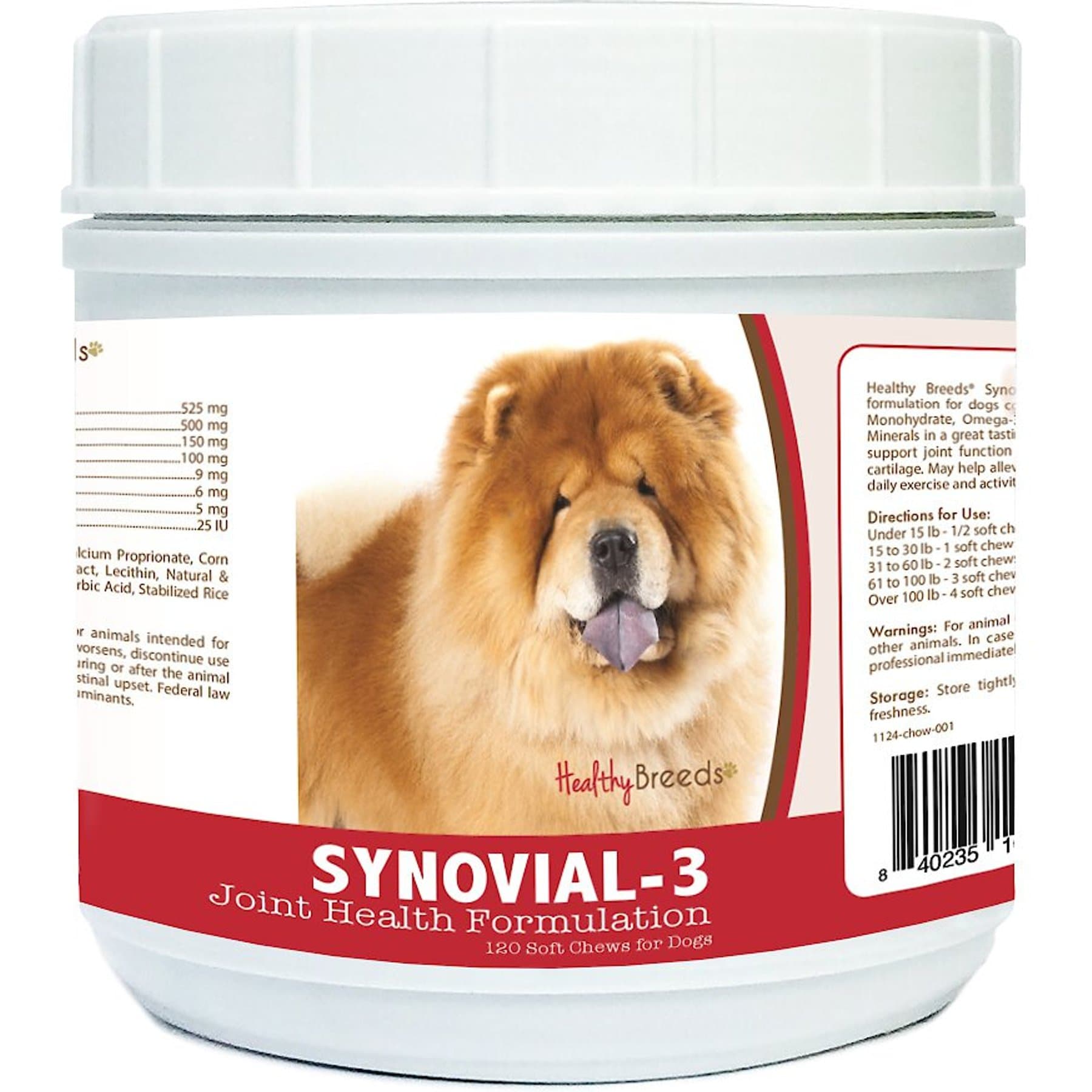 Healthy Breeds Synovial-3 Joint Health Formulation Soft Chews Dog Supplement, 120 count