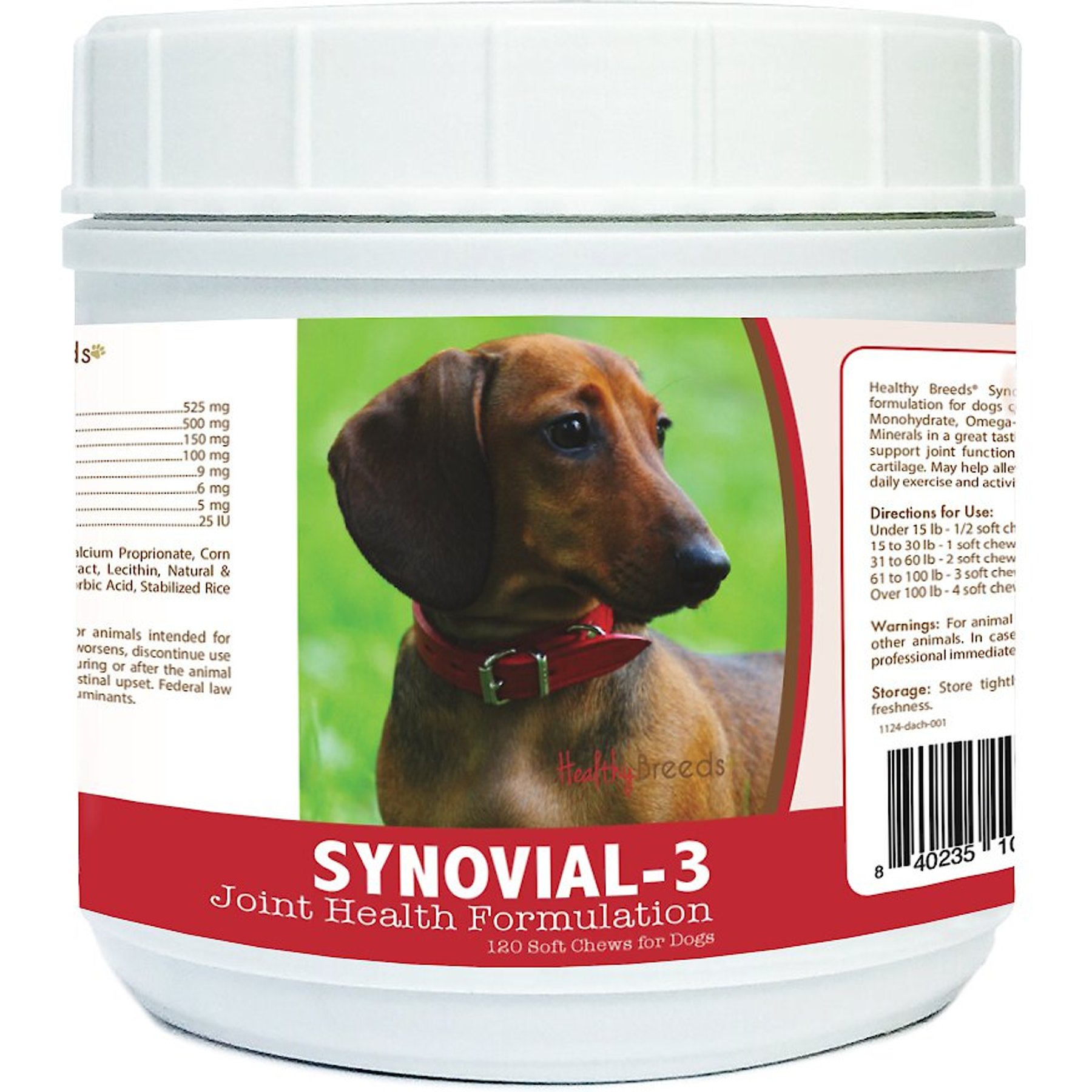 Healthy Breeds Synovial-3 Joint Health Formulation Soft Chews Dog Supplement, 120 count
