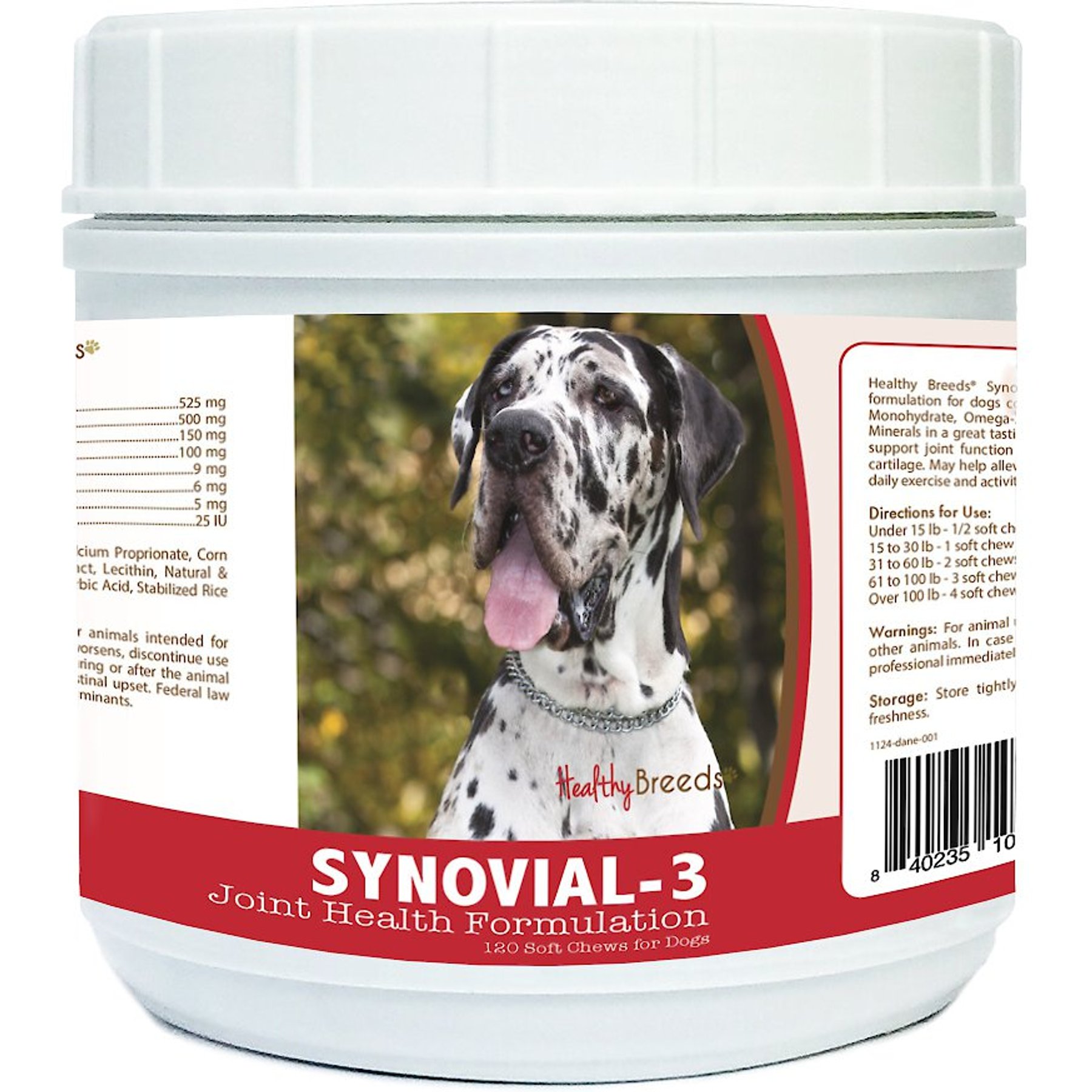 Healthy Breeds Synovial-3 Joint Health Formulation Soft Chews Dog Supplement, 120 count