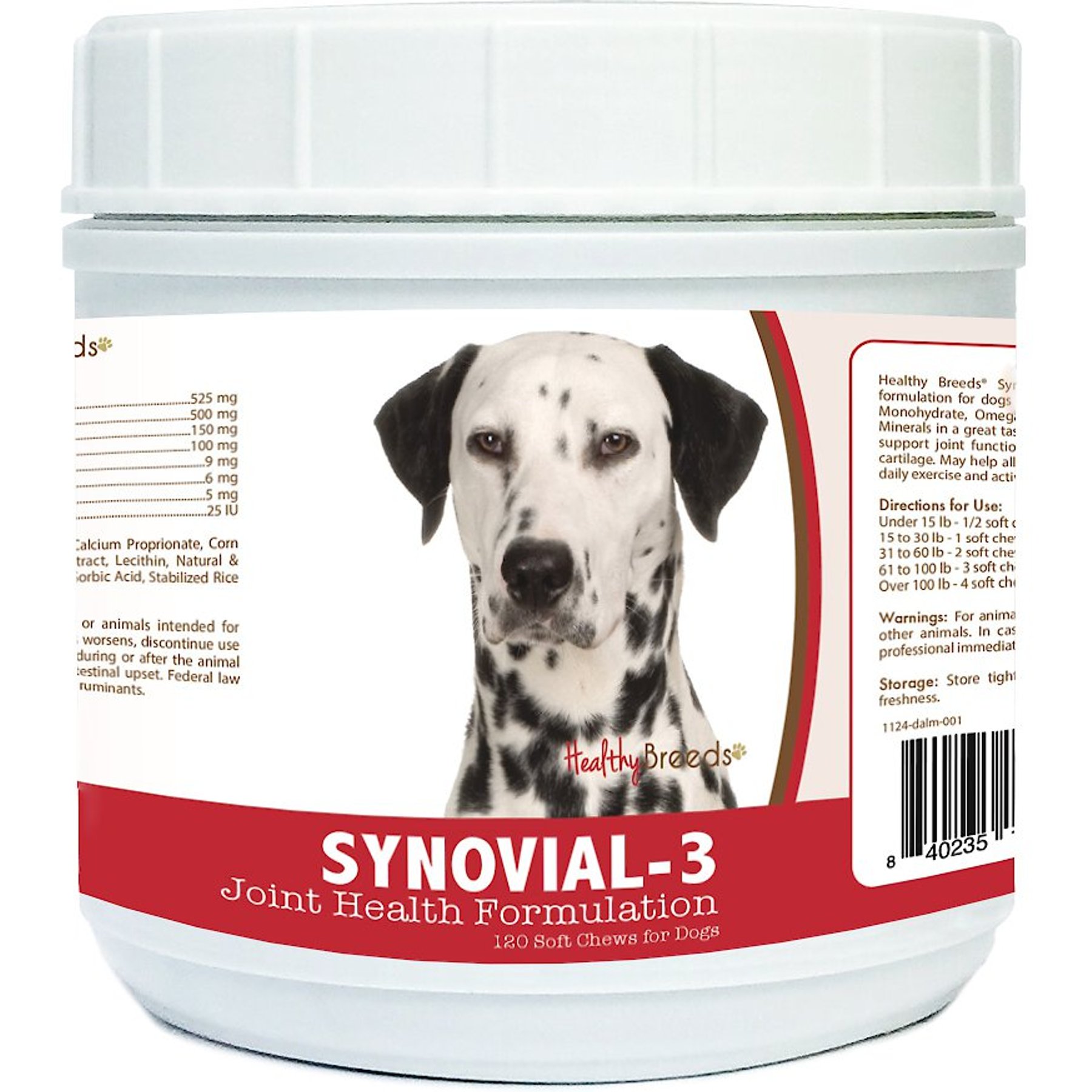 Healthy Breeds Synovial-3 Joint Health Formulation Soft Chews Dog Supplement, 120 count