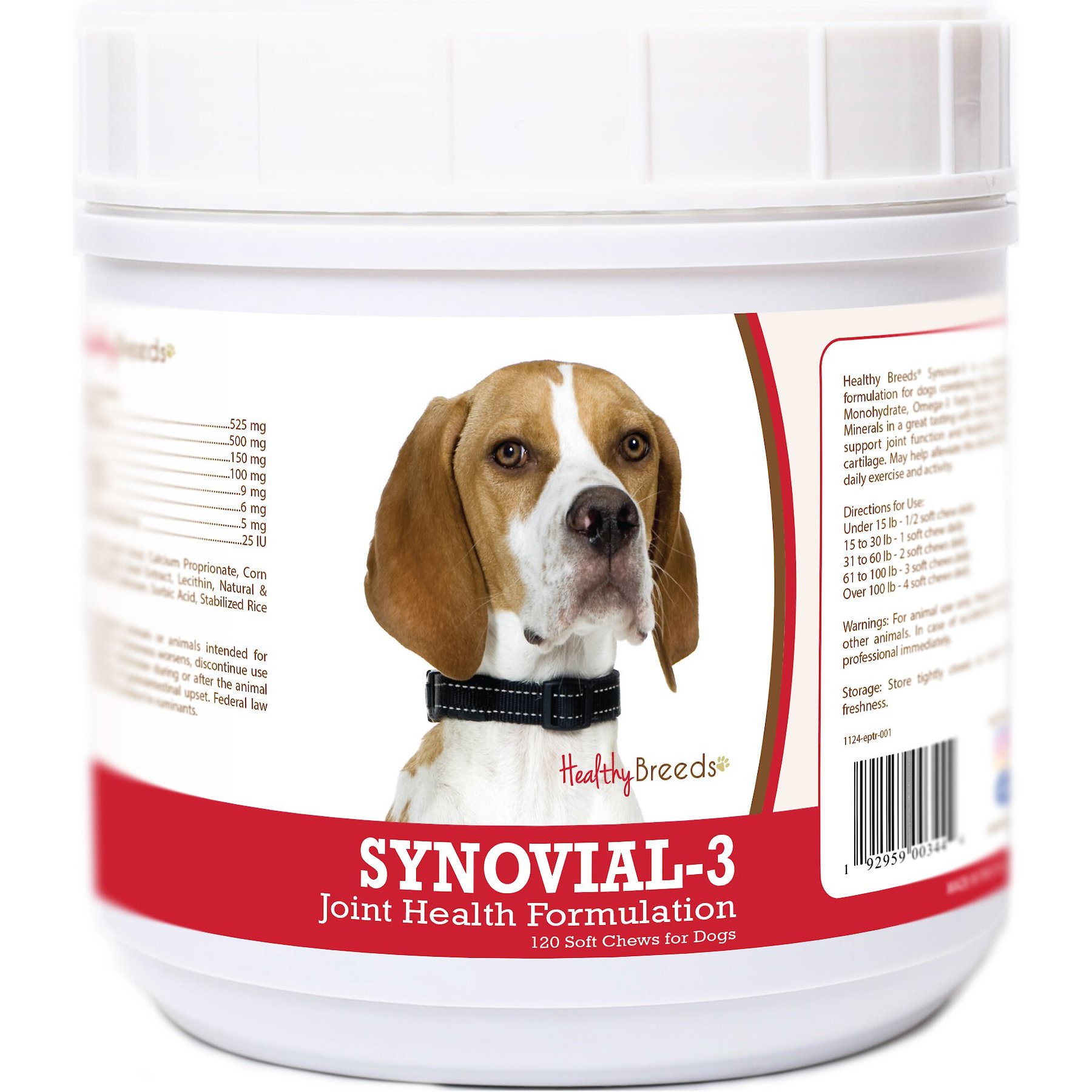 Healthy Breeds Synovial-3 Joint Health Formulation Soft Chews Dog Supplement, 120 count