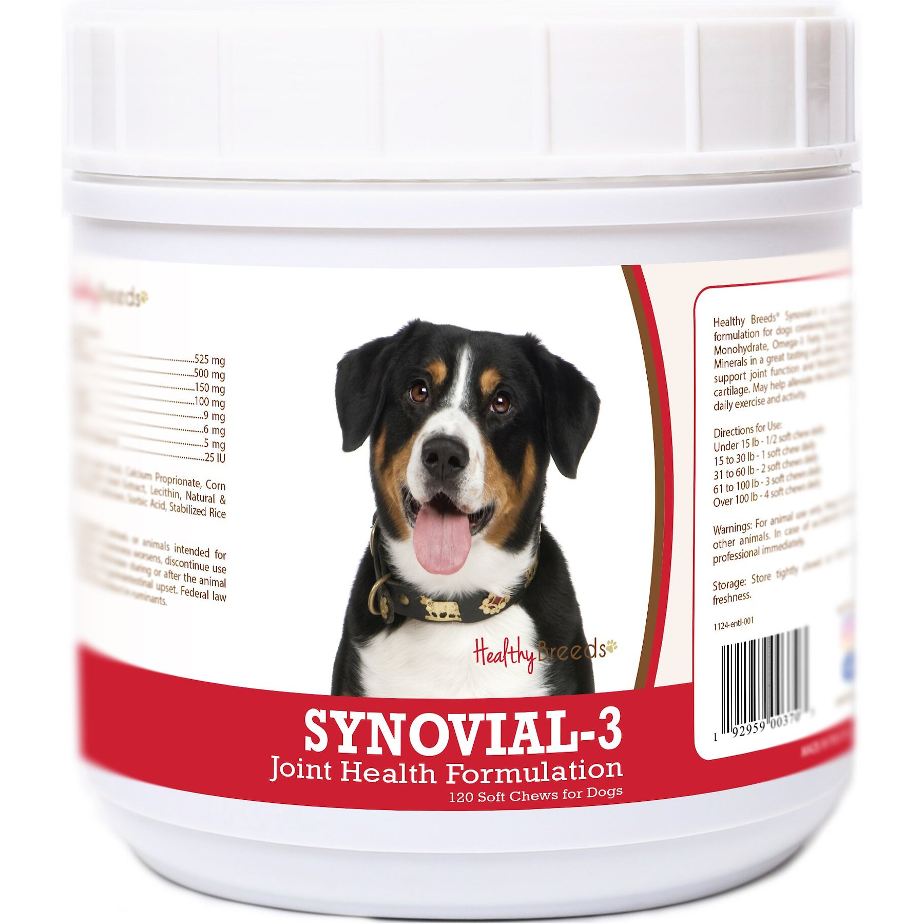 Healthy Breeds Synovial-3 Joint Health Formulation Soft Chews Dog Supplement, 120 count