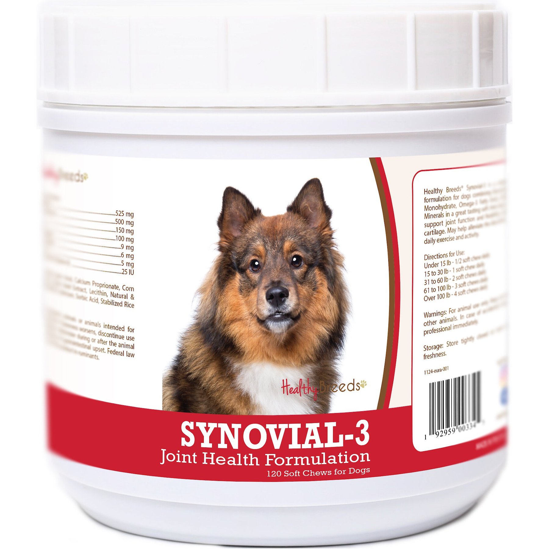 Healthy Breeds Synovial-3 Joint Health Formulation Soft Chews Dog Supplement, 120 count