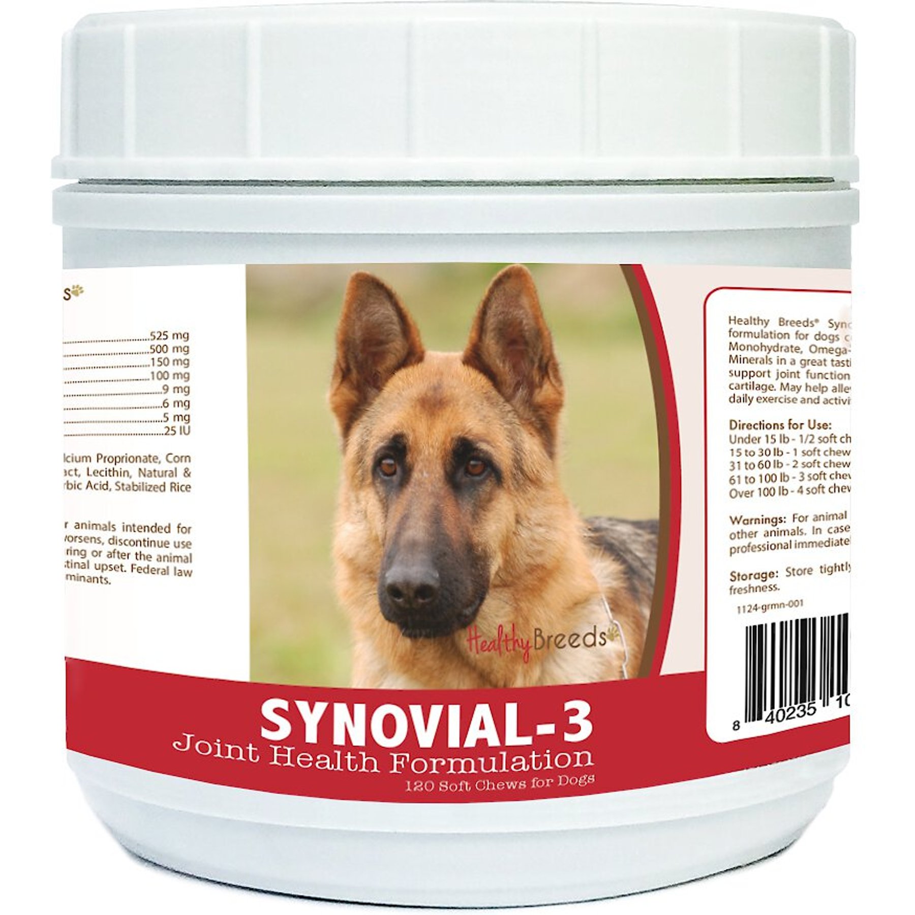 Healthy Breeds Synovial-3 Joint Health Formulation Soft Chews Dog Supplement, 120 count