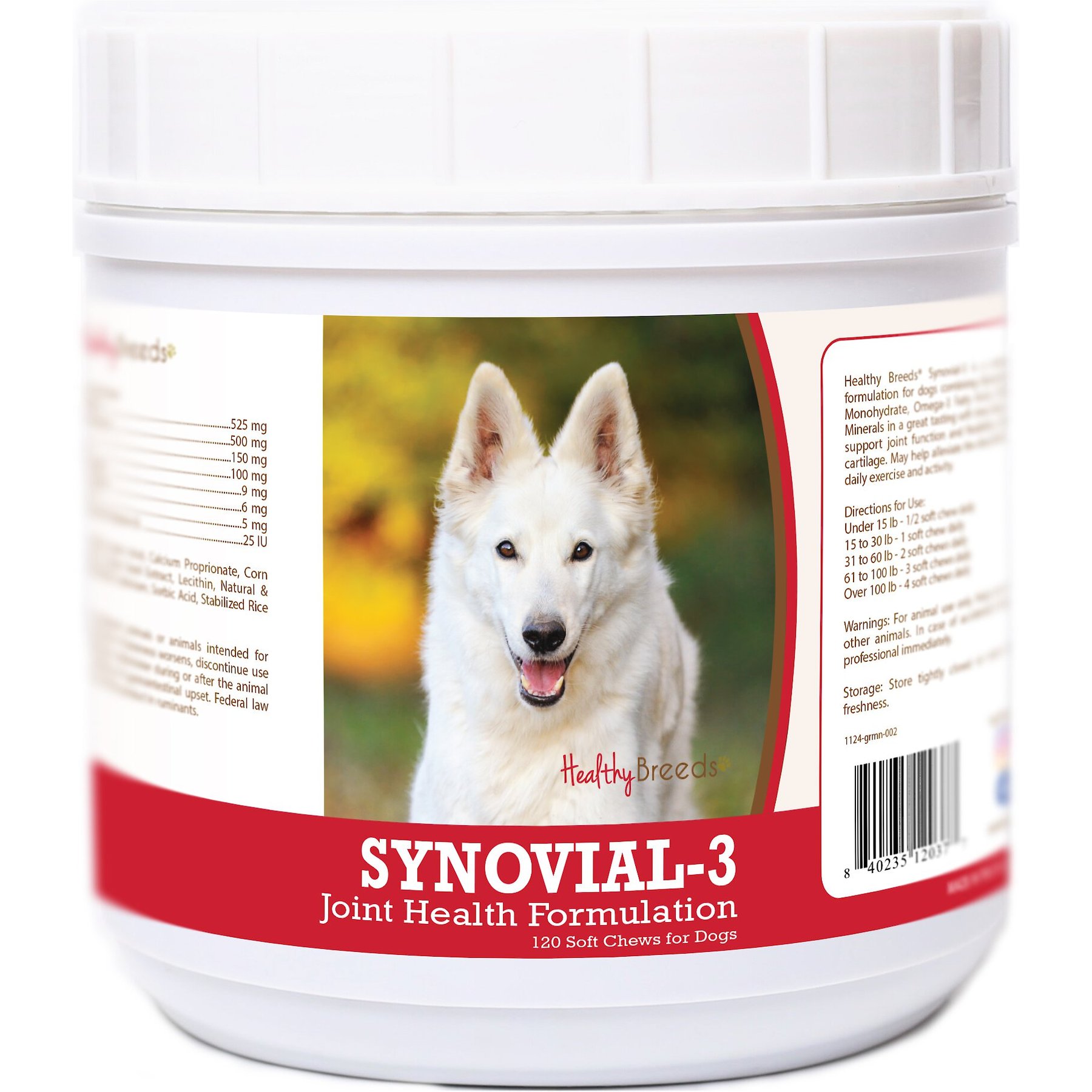 Healthy Breeds Synovial-3 Joint Health Formulation Soft Chews Dog Supplement, 120 count