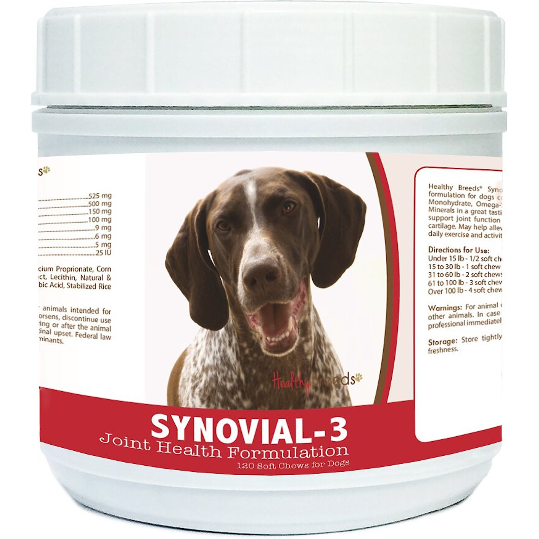 Healthy Breeds Synovial-3 Joint Health Formulation Soft Chews Dog Supplement, 120 count