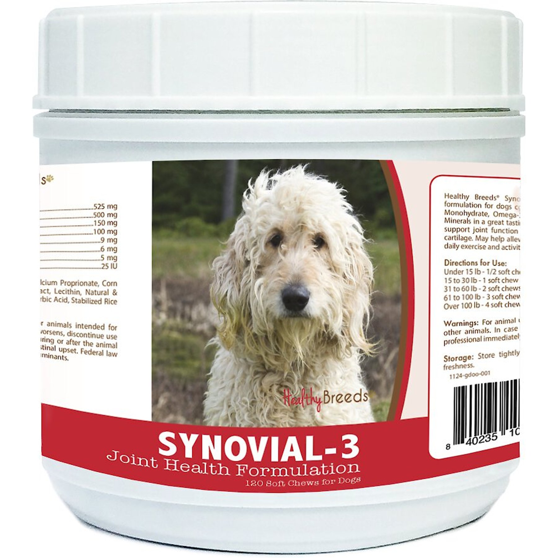Healthy Breeds Synovial-3 Joint Health Formulation Soft Chews Dog Supplement, 120 count
