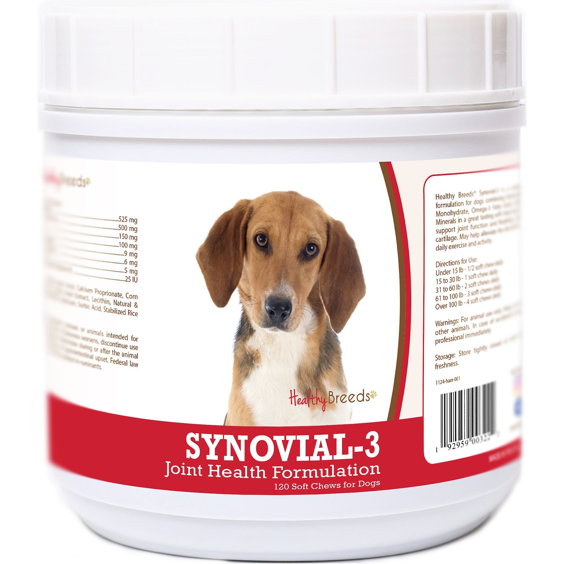 Healthy Breeds Synovial-3 Joint Health Formulation Soft Chews Dog Supplement, 120 count
