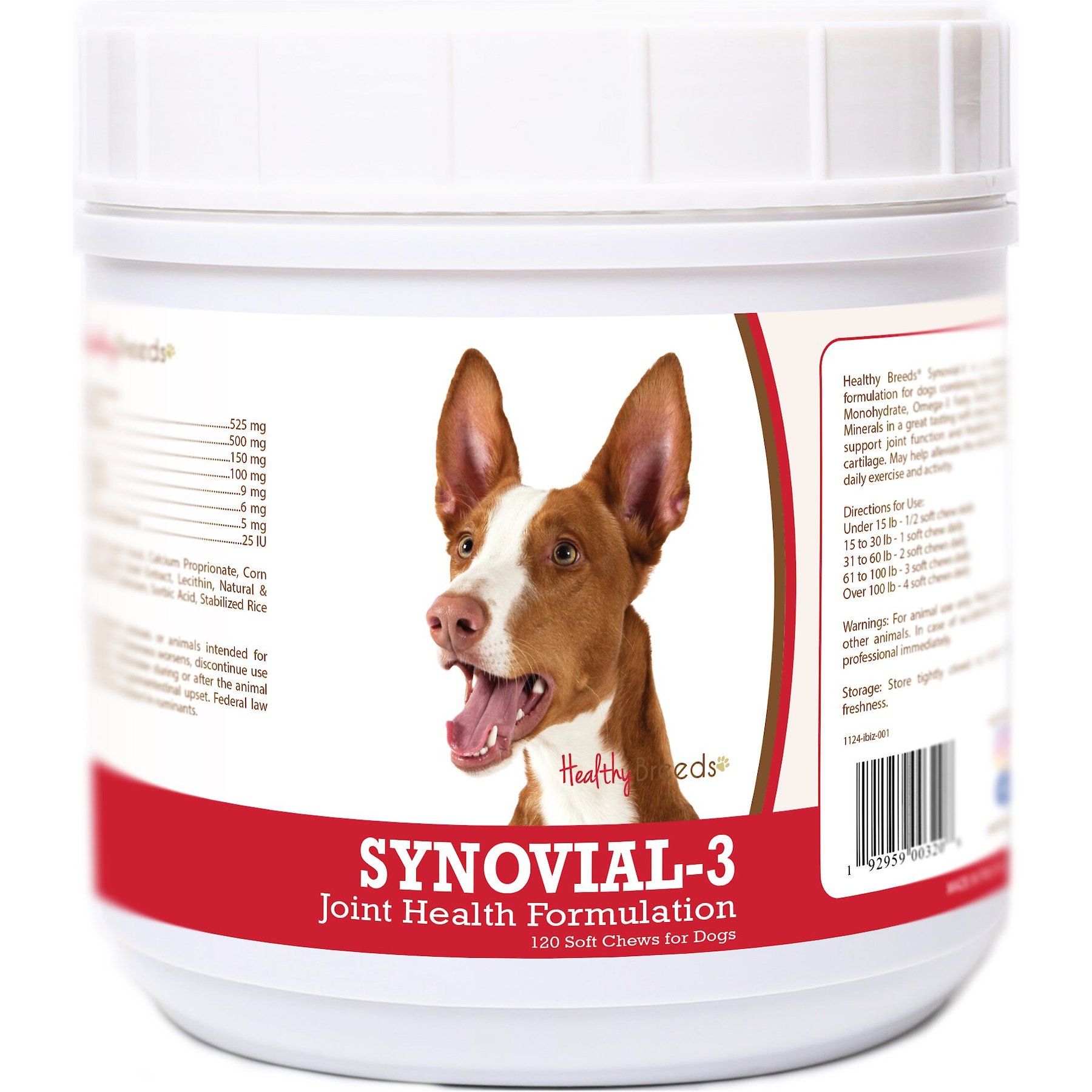 Healthy Breeds Synovial-3 Joint Health Formulation Soft Chews Dog Supplement, 120 count