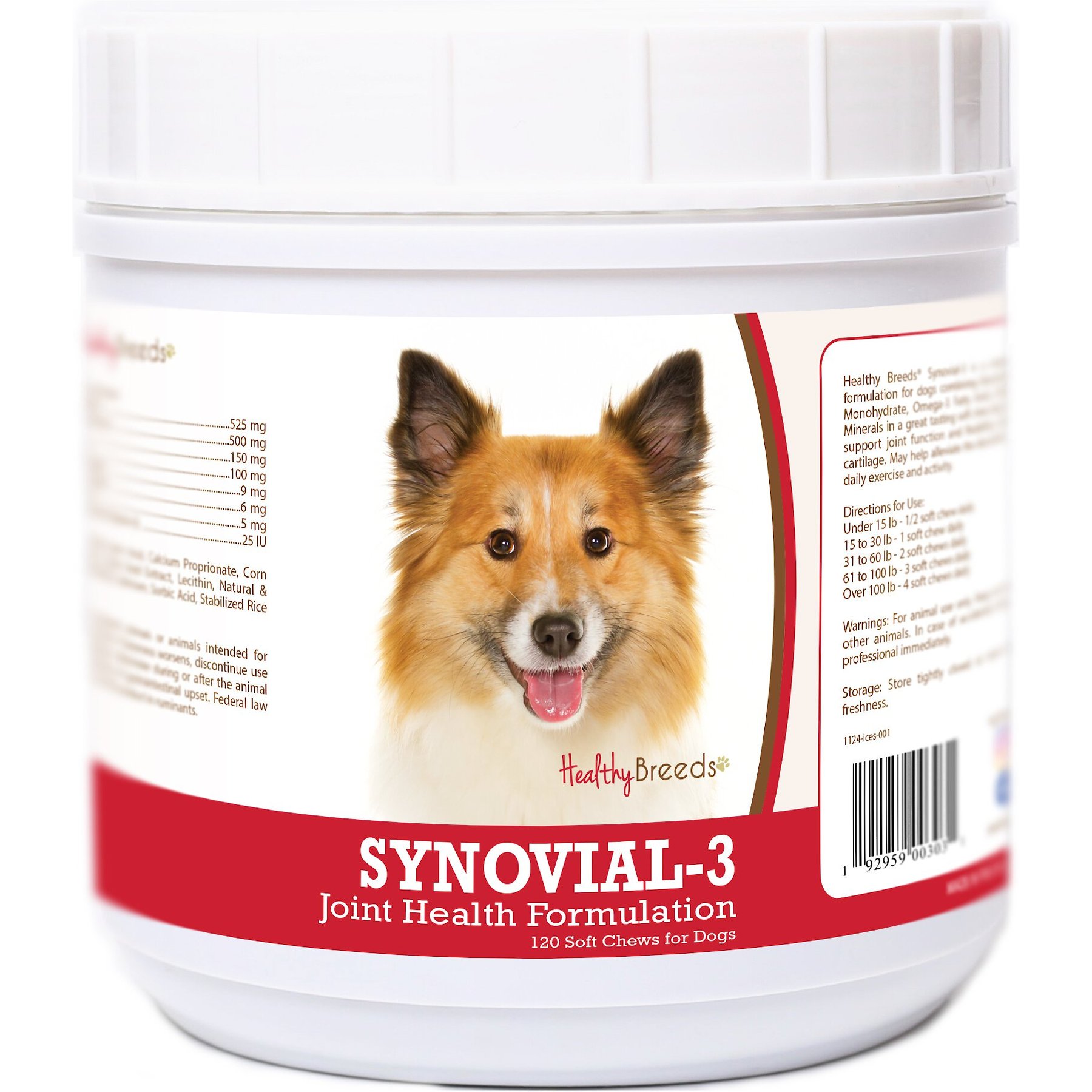 Healthy Breeds Synovial-3 Joint Health Formulation Soft Chews Dog Supplement, 120 count