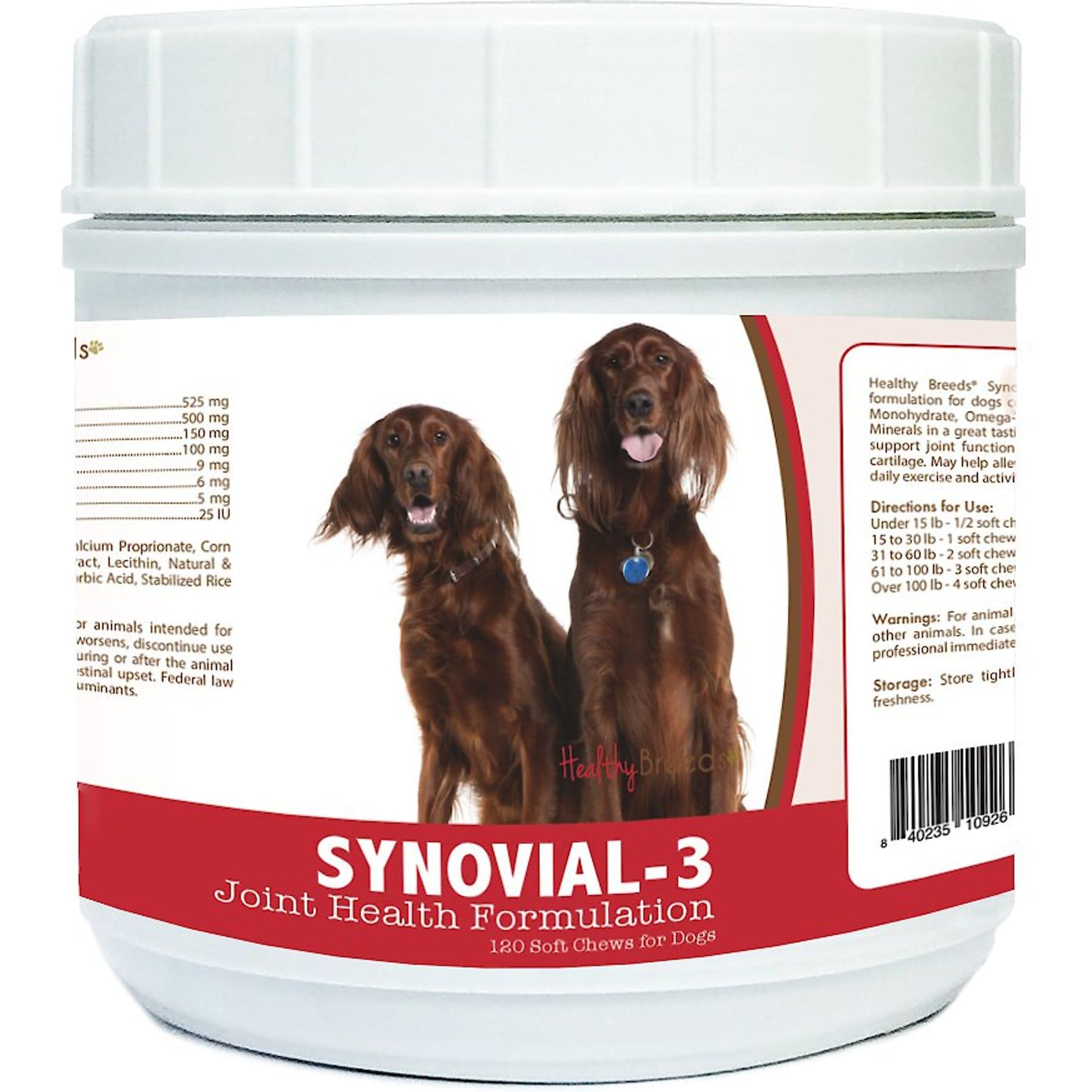 Healthy Breeds Synovial-3 Joint Health Formulation Soft Chews Dog Supplement, 120 count
