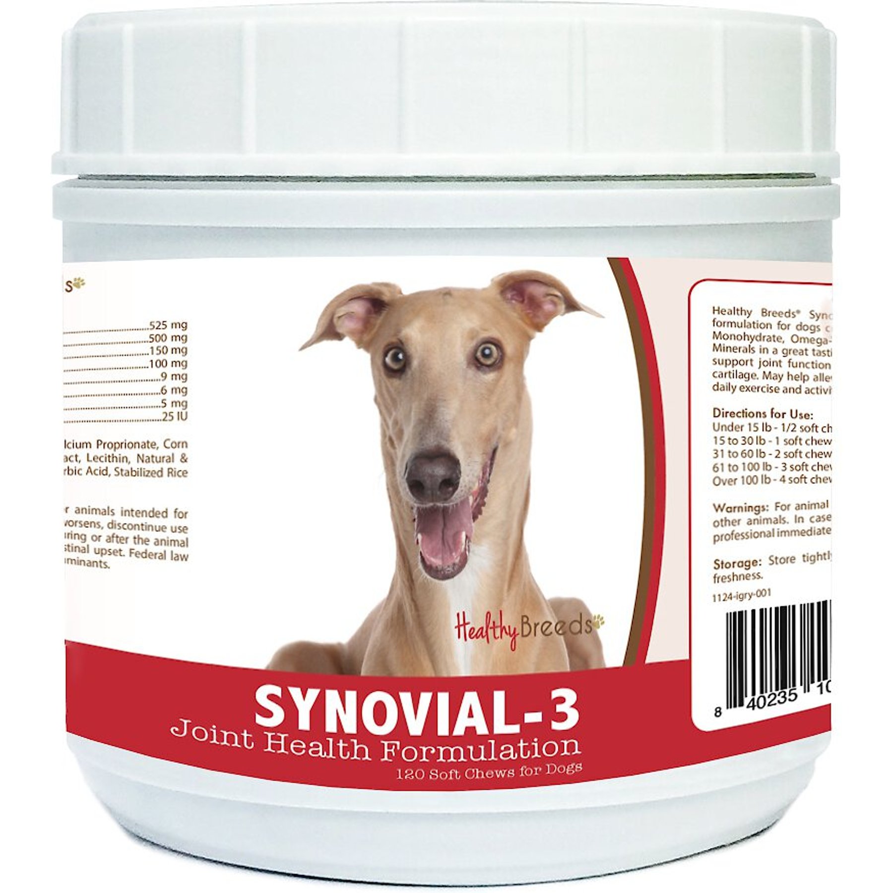 Healthy Breeds Synovial-3 Joint Health Formulation Soft Chews Dog Supplement, 120 count