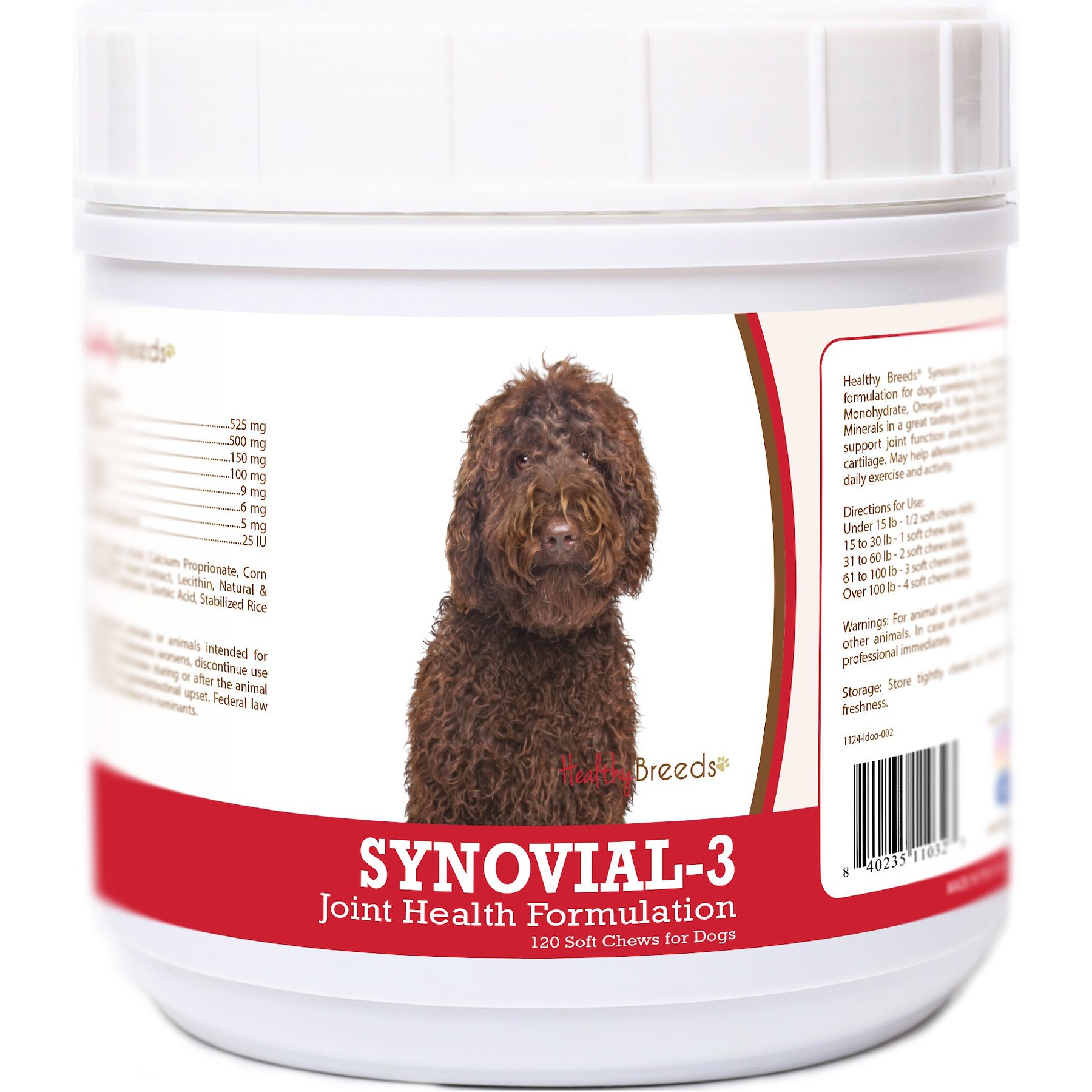 Healthy Breeds Synovial-3 Joint Health Formulation Soft Chews Dog Supplement, 120 count