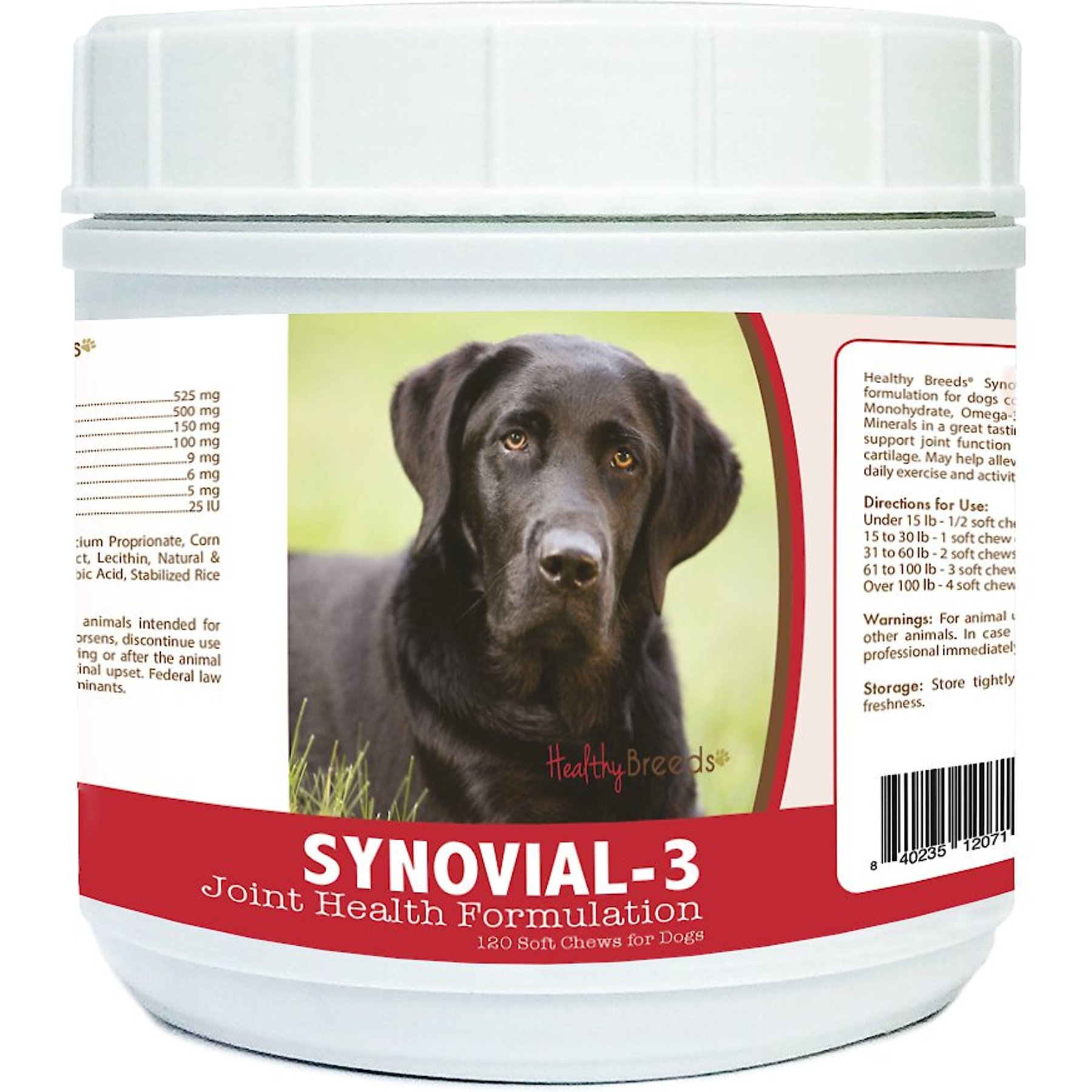 Healthy Breeds Synovial-3 Joint Health Formulation Soft Chews Dog Supplement, 120 count