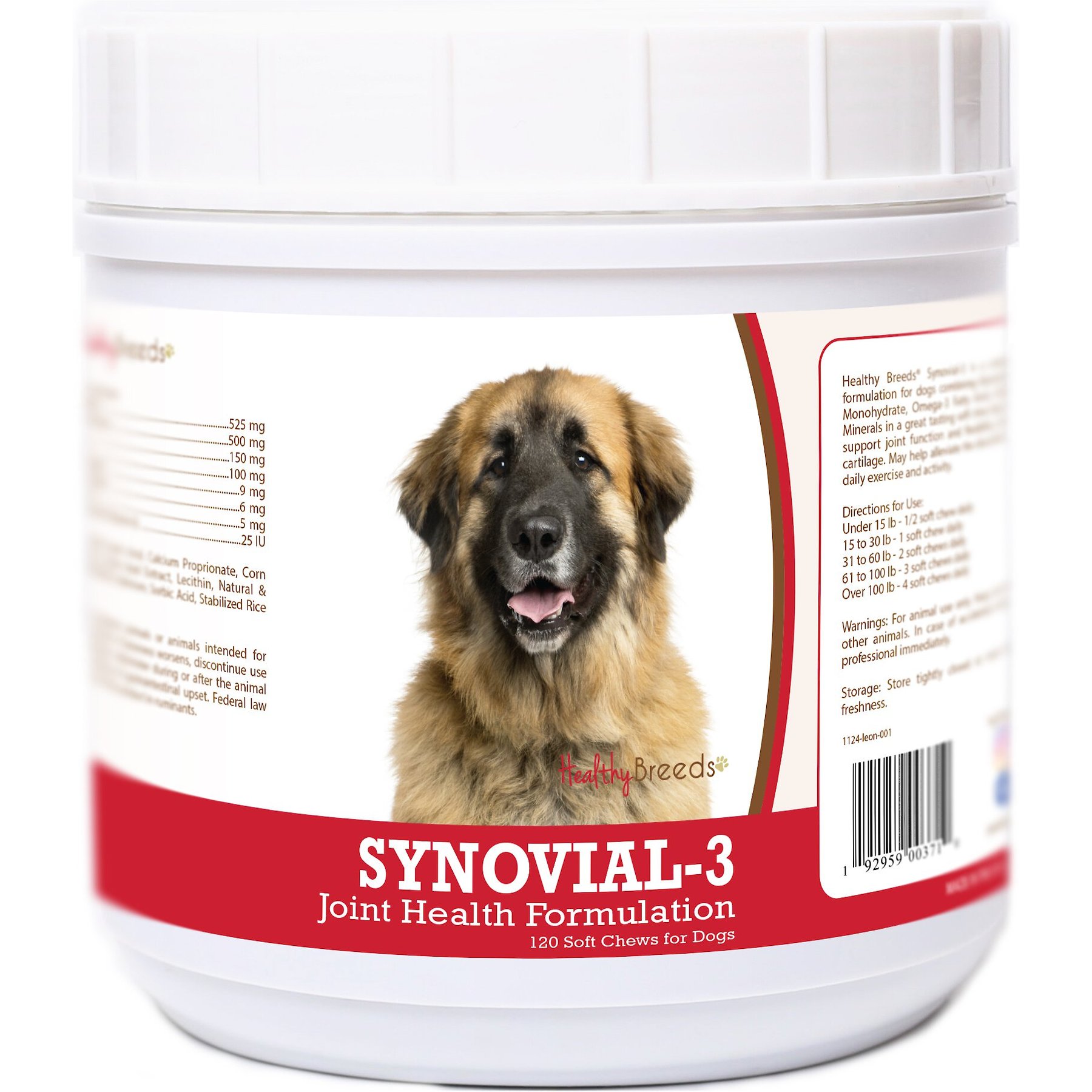 Healthy Breeds Synovial-3 Joint Health Formulation Soft Chews Dog Supplement, 120 count