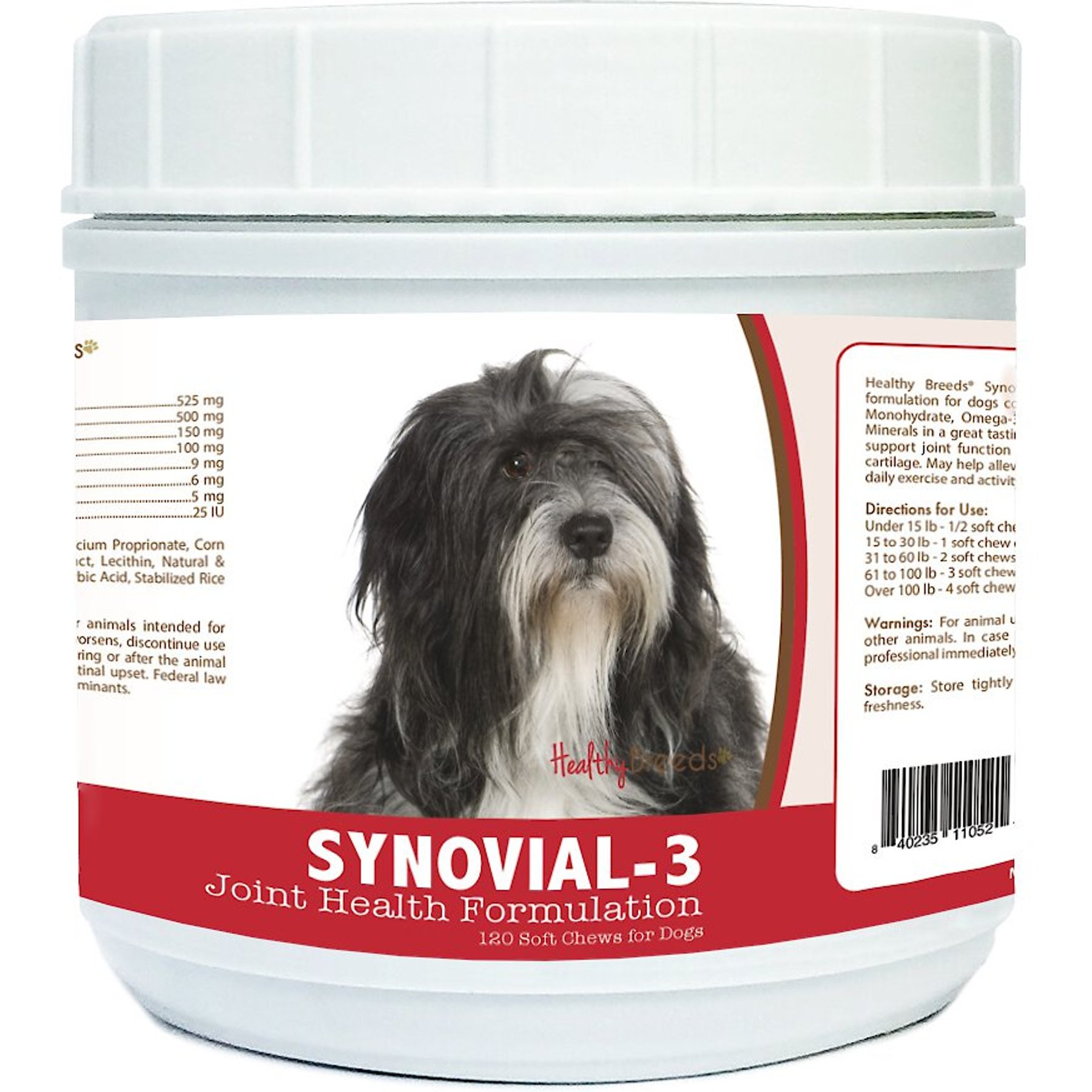 Healthy Breeds Synovial-3 Joint Health Formulation Soft Chews Dog Supplement, 120 count
