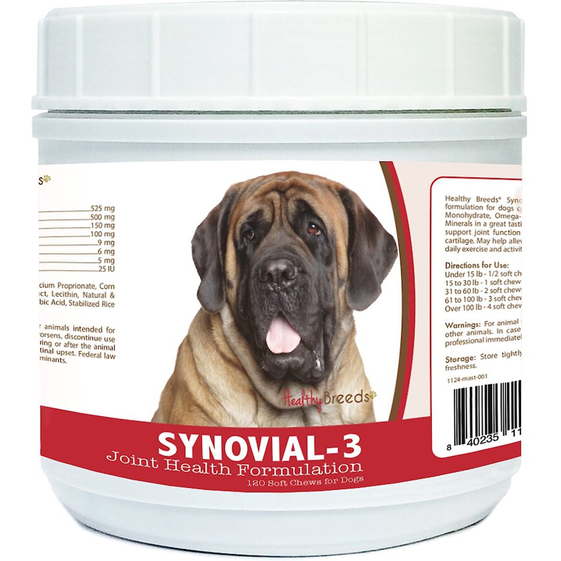 Healthy Breeds Synovial-3 Joint Health Formulation Soft Chews Dog Supplement, 120 count