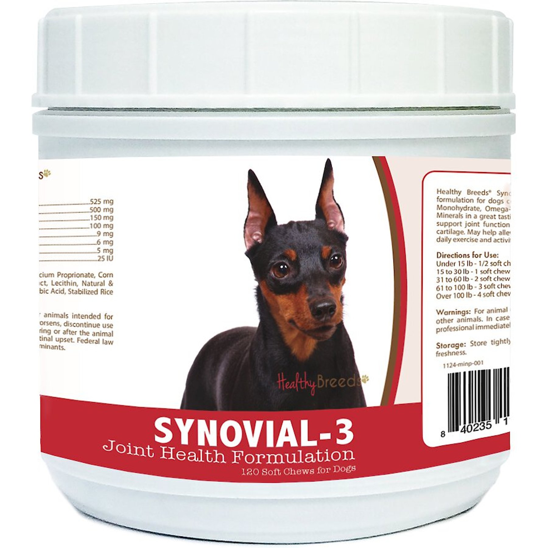 Healthy Breeds Synovial-3 Joint Health Formulation Soft Chews Dog Supplement, 120 count
