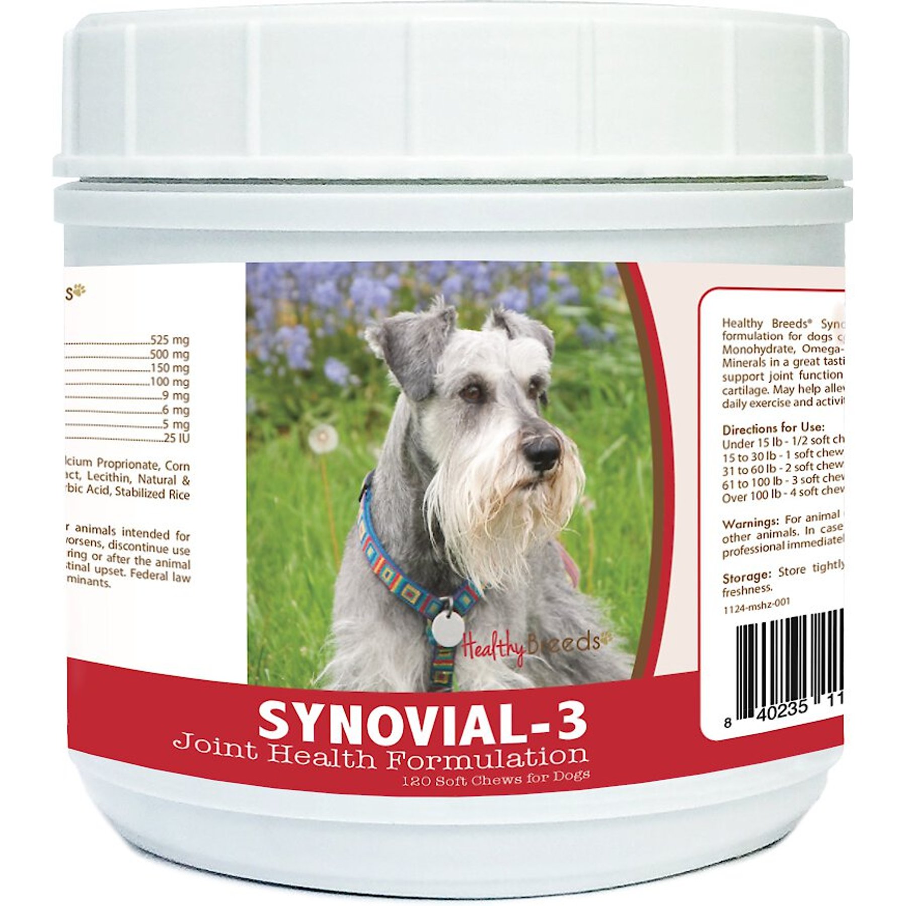 Healthy Breeds Synovial-3 Joint Health Formulation Soft Chews Dog Supplement, 120 count