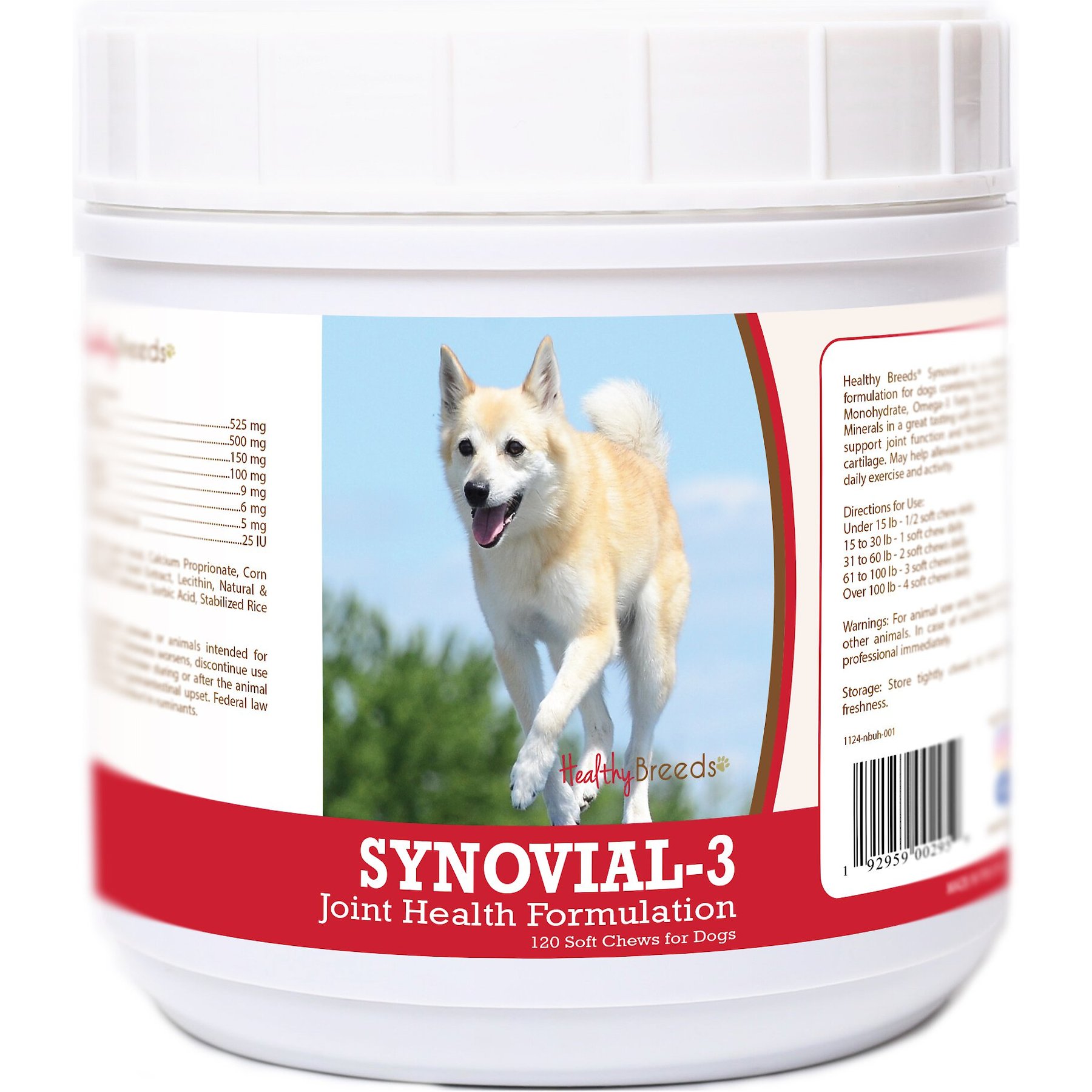 Healthy Breeds Synovial-3 Joint Health Formulation Soft Chews Dog Supplement, 120 count