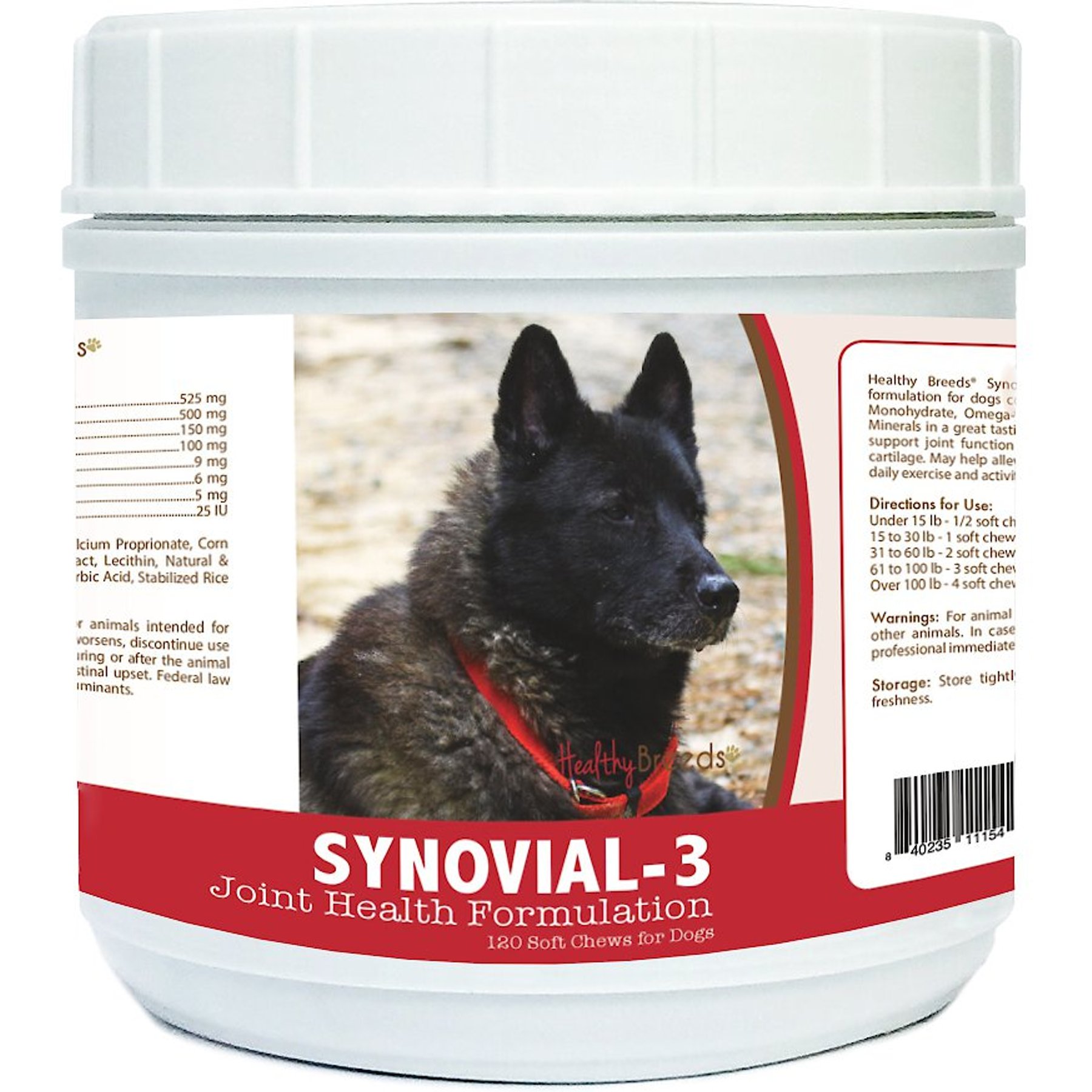 Healthy Breeds Synovial-3 Joint Health Formulation Soft Chews Dog Supplement, 120 count