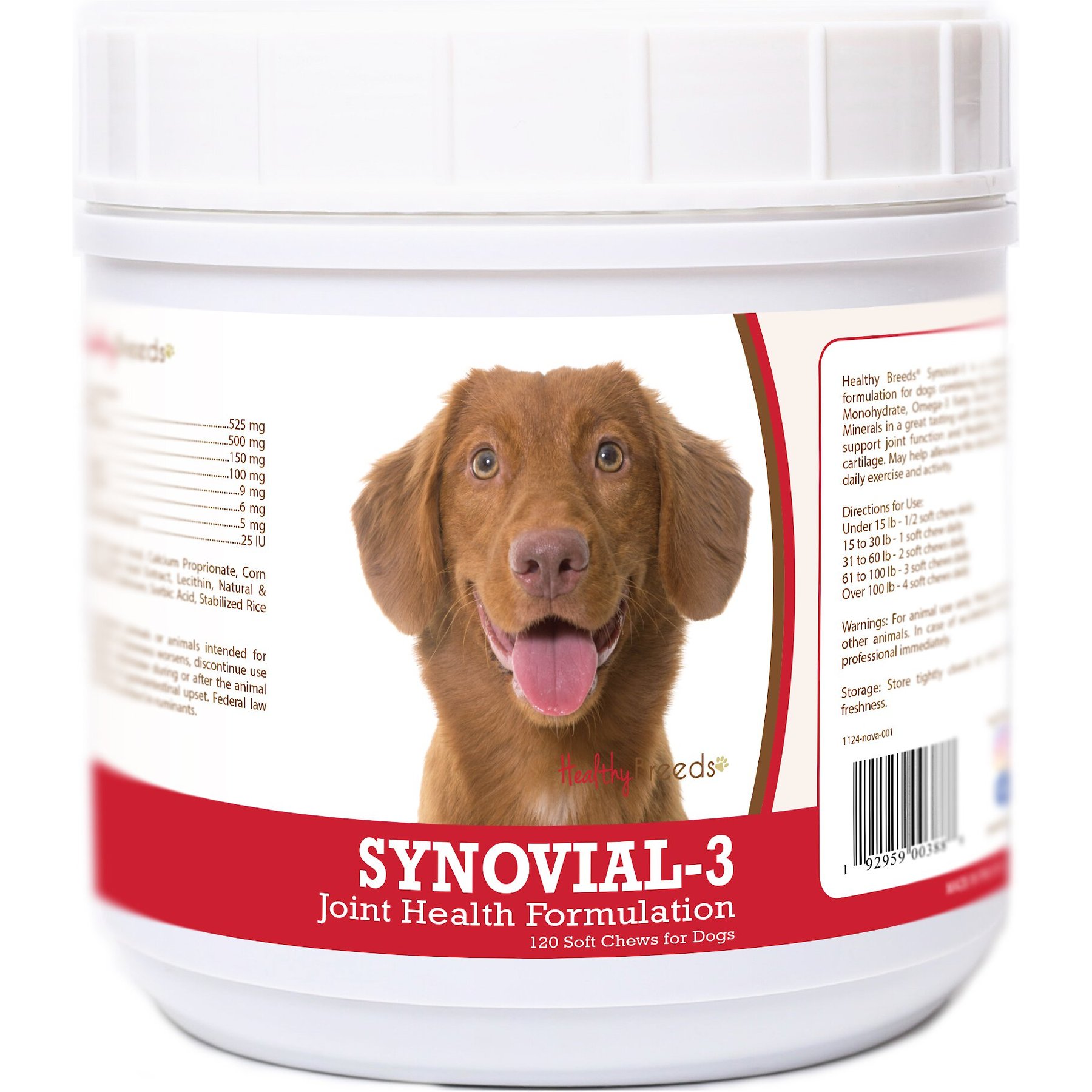 Healthy Breeds Synovial-3 Joint Health Formulation Soft Chews Dog Supplement, 120 count