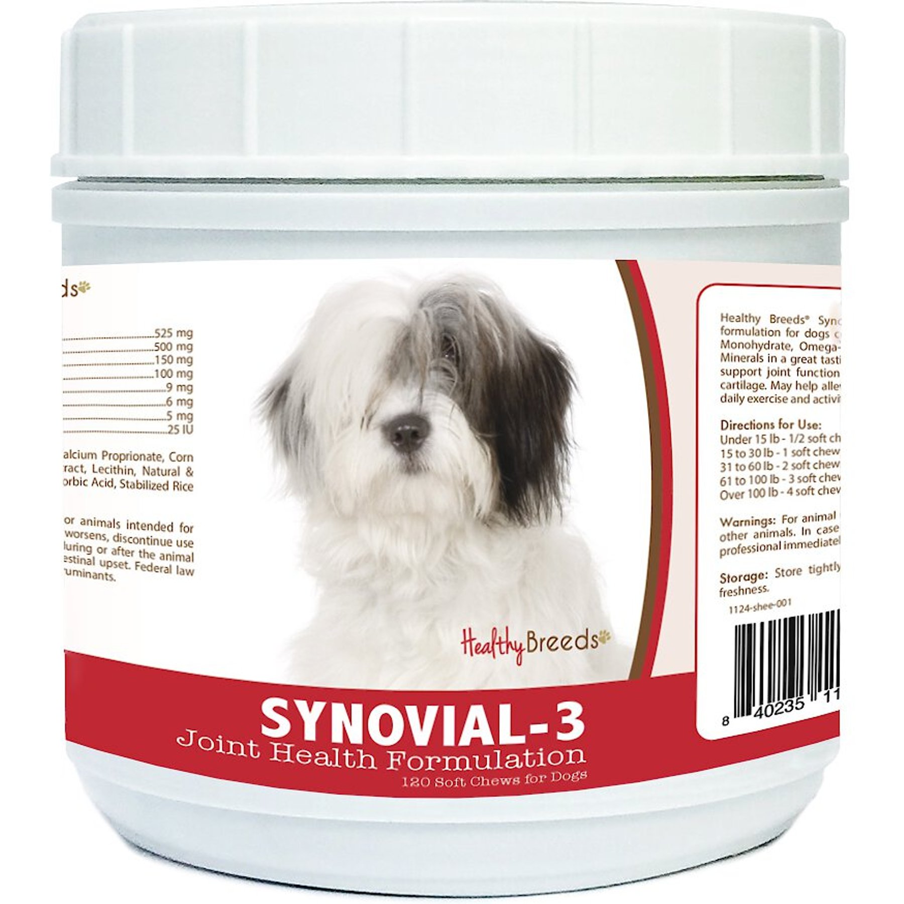 Healthy Breeds Synovial-3 Joint Health Formulation Soft Chews Dog Supplement, 120 count