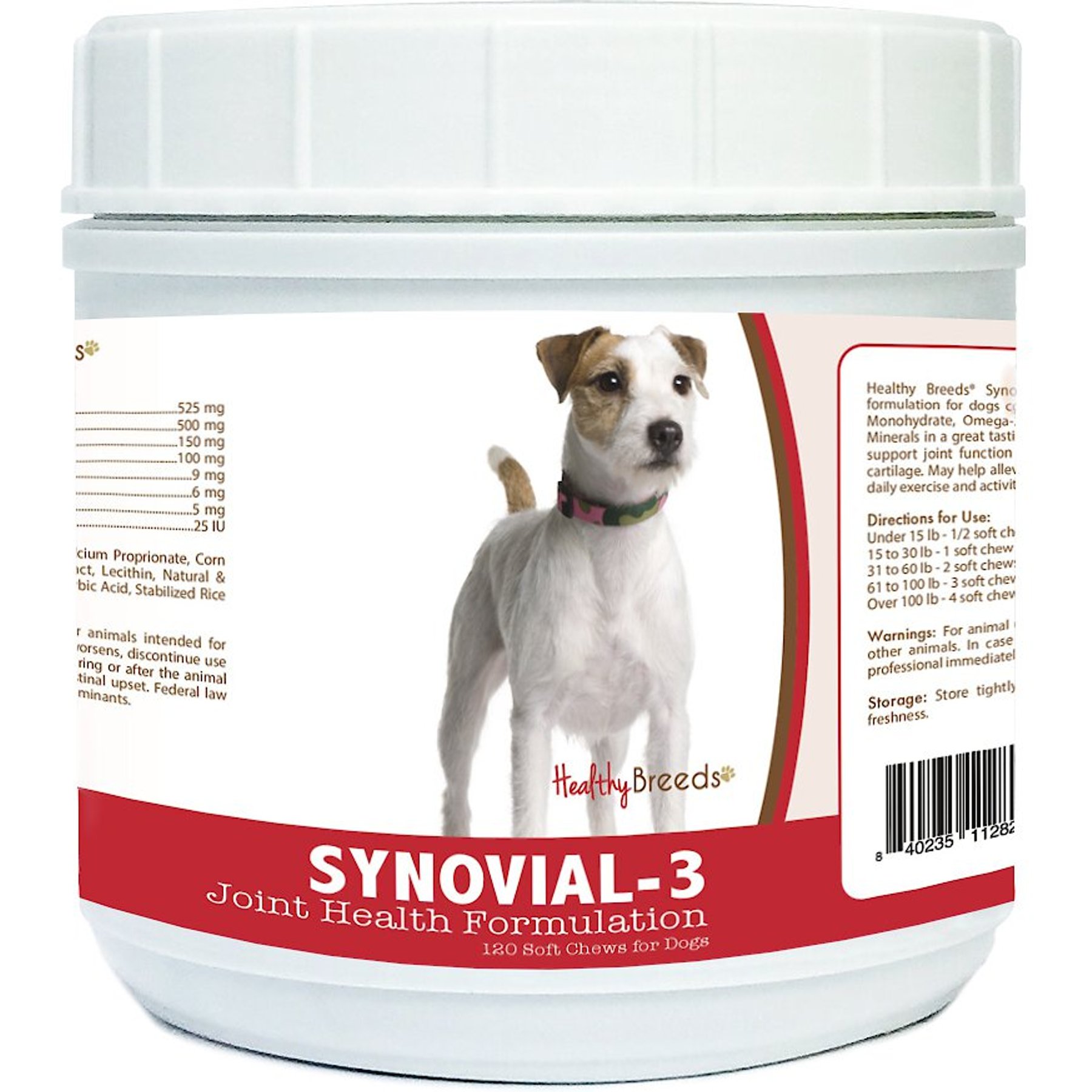Healthy Breeds Synovial-3 Joint Health Formulation Soft Chews Dog Supplement, 120 count