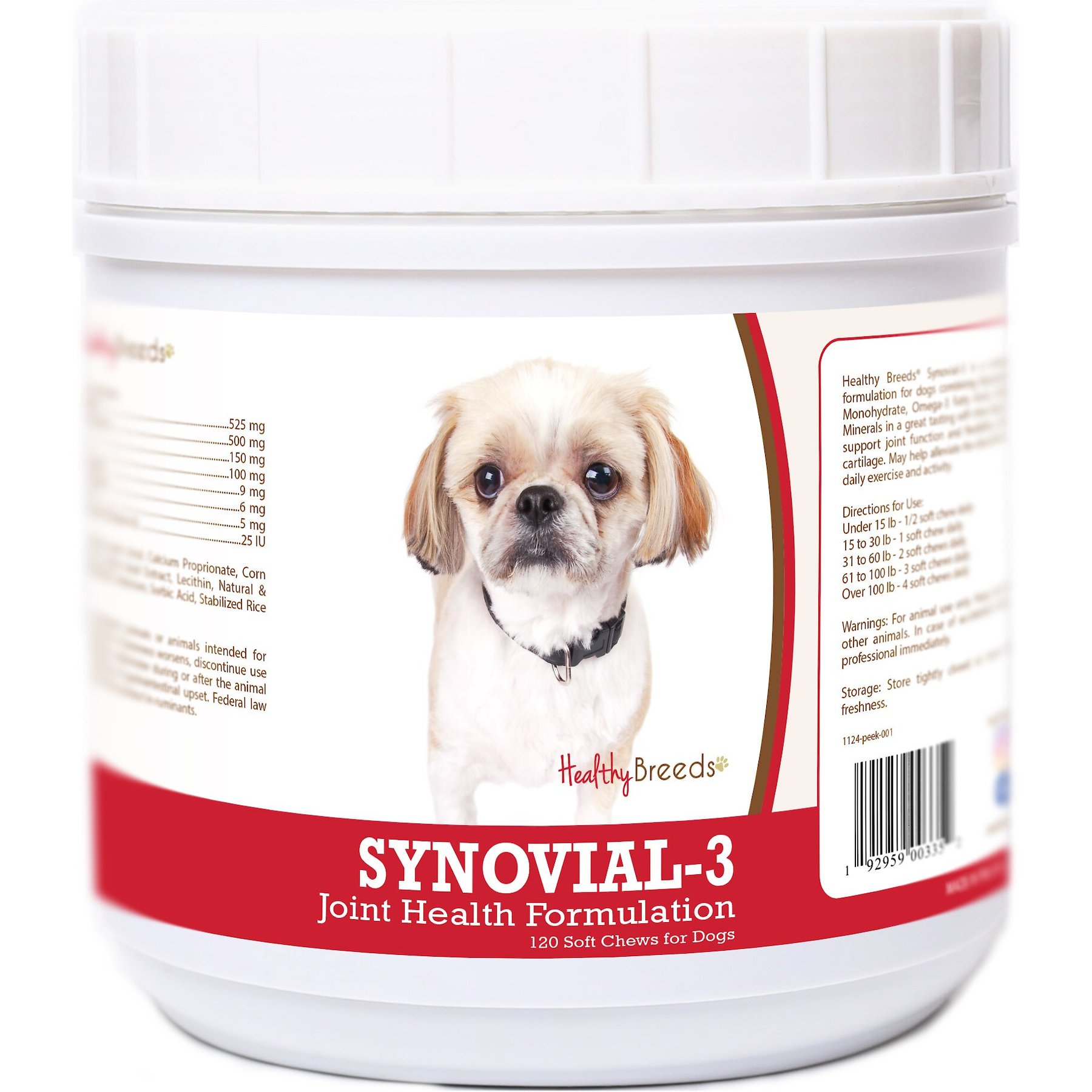Healthy Breeds Synovial-3 Joint Health Formulation Soft Chews Dog Supplement, 120 count