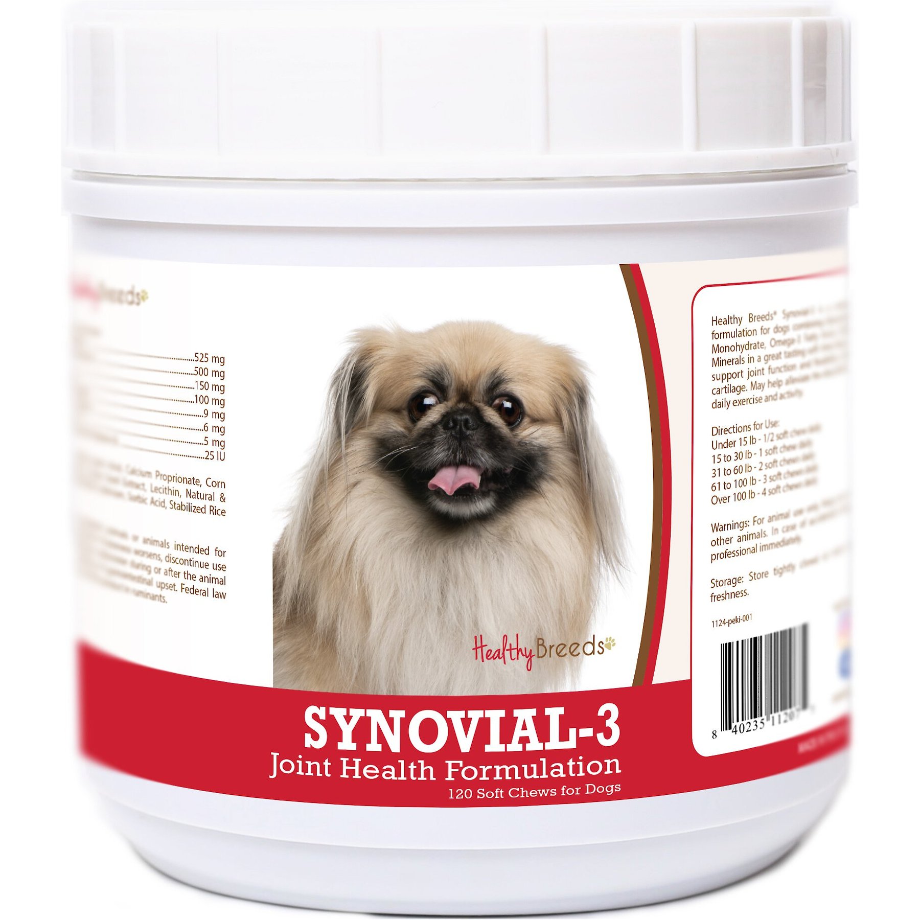 Healthy Breeds Synovial-3 Joint Health Formulation Soft Chews Dog Supplement, 120 count