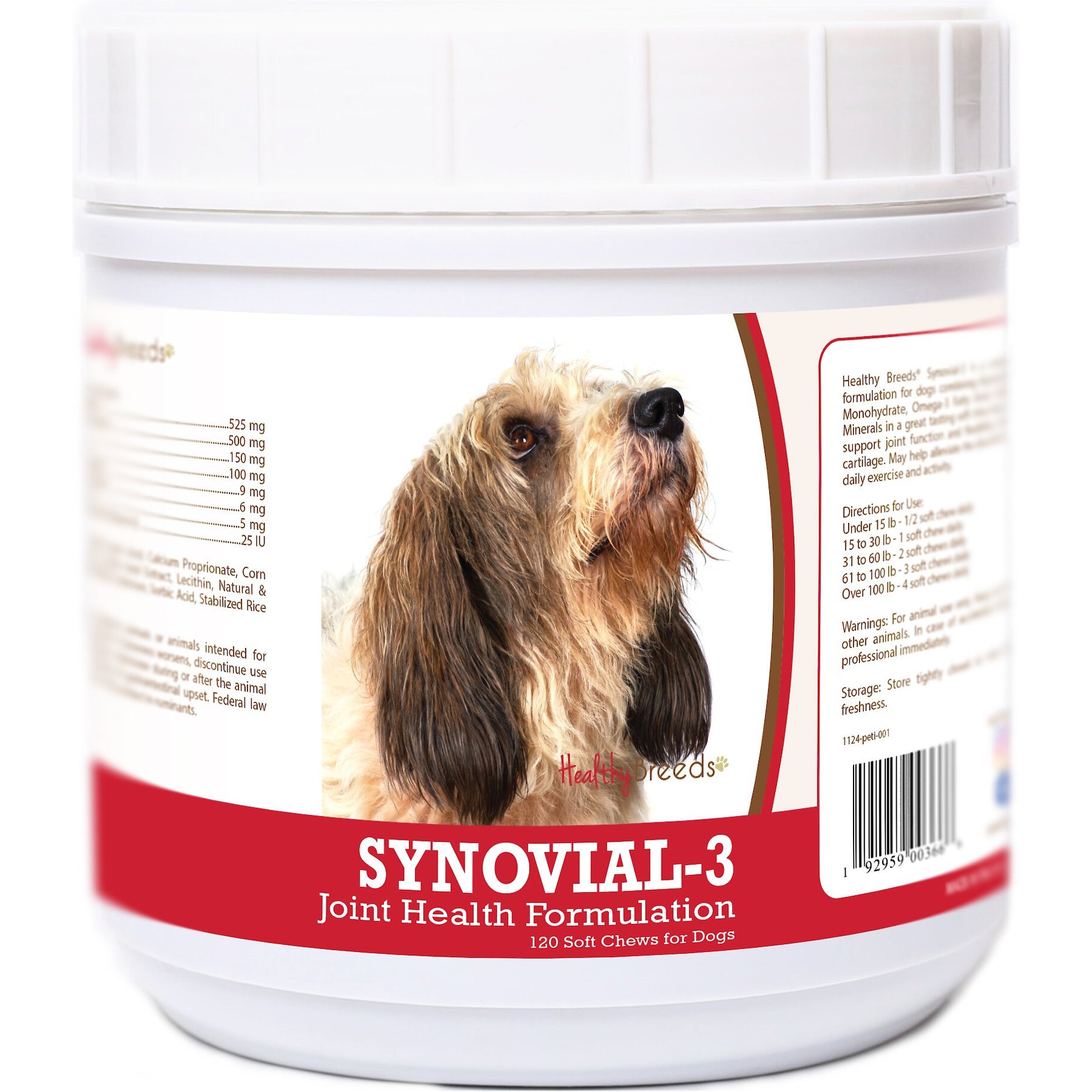 Healthy Breeds Synovial-3 Joint Health Formulation Soft Chews Dog Supplement, 120 count