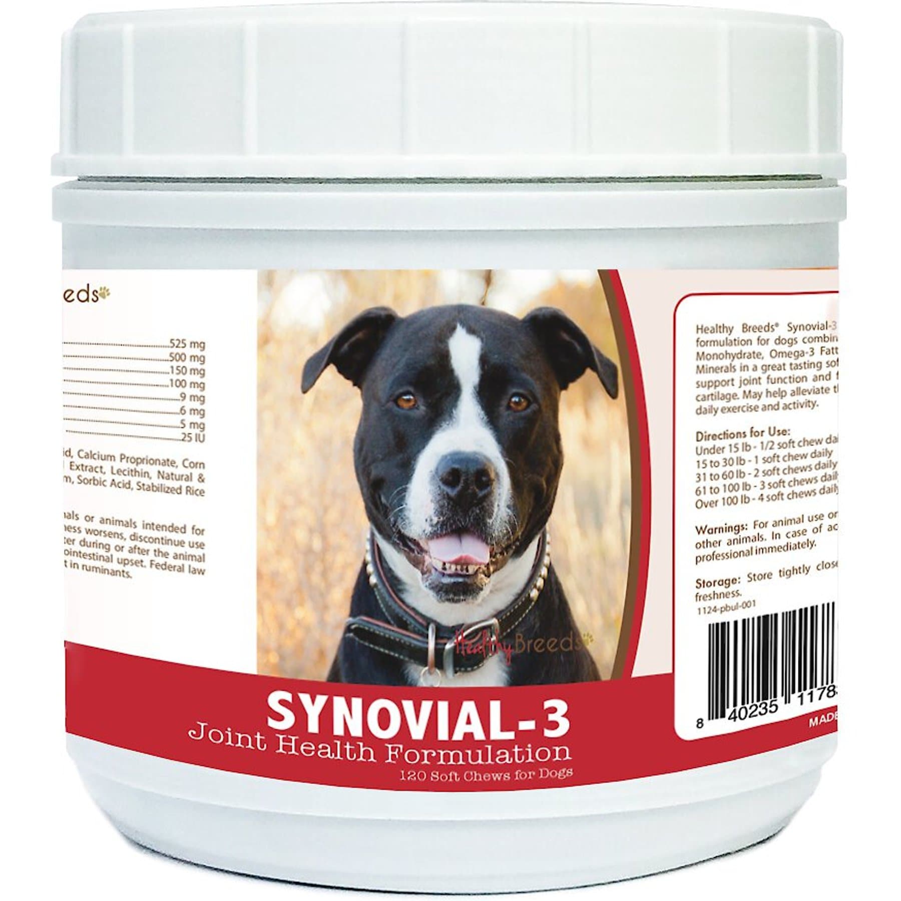 Healthy Breeds Synovial-3 Joint Health Formulation Soft Chews Dog Supplement, 120 count